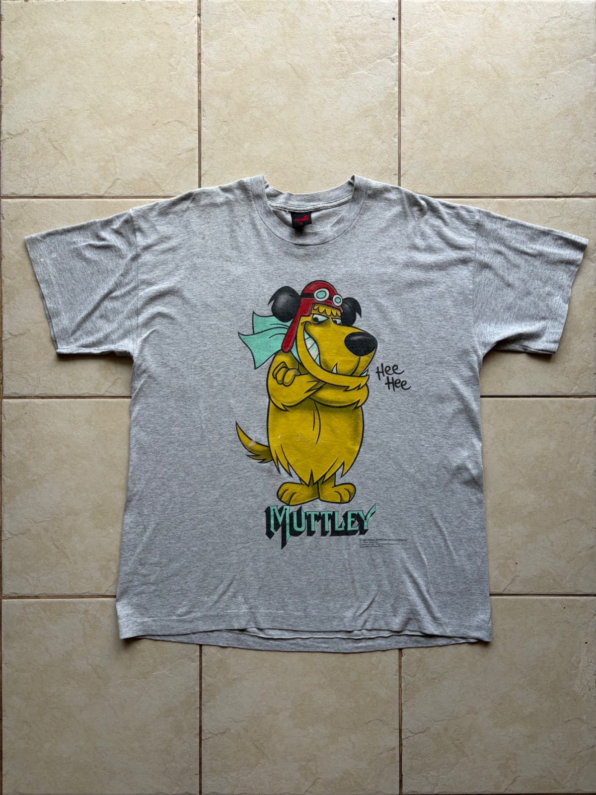Vintage 1995 Muttley Hanna Barbera Cartoon Network Wacky Racer Tee XL