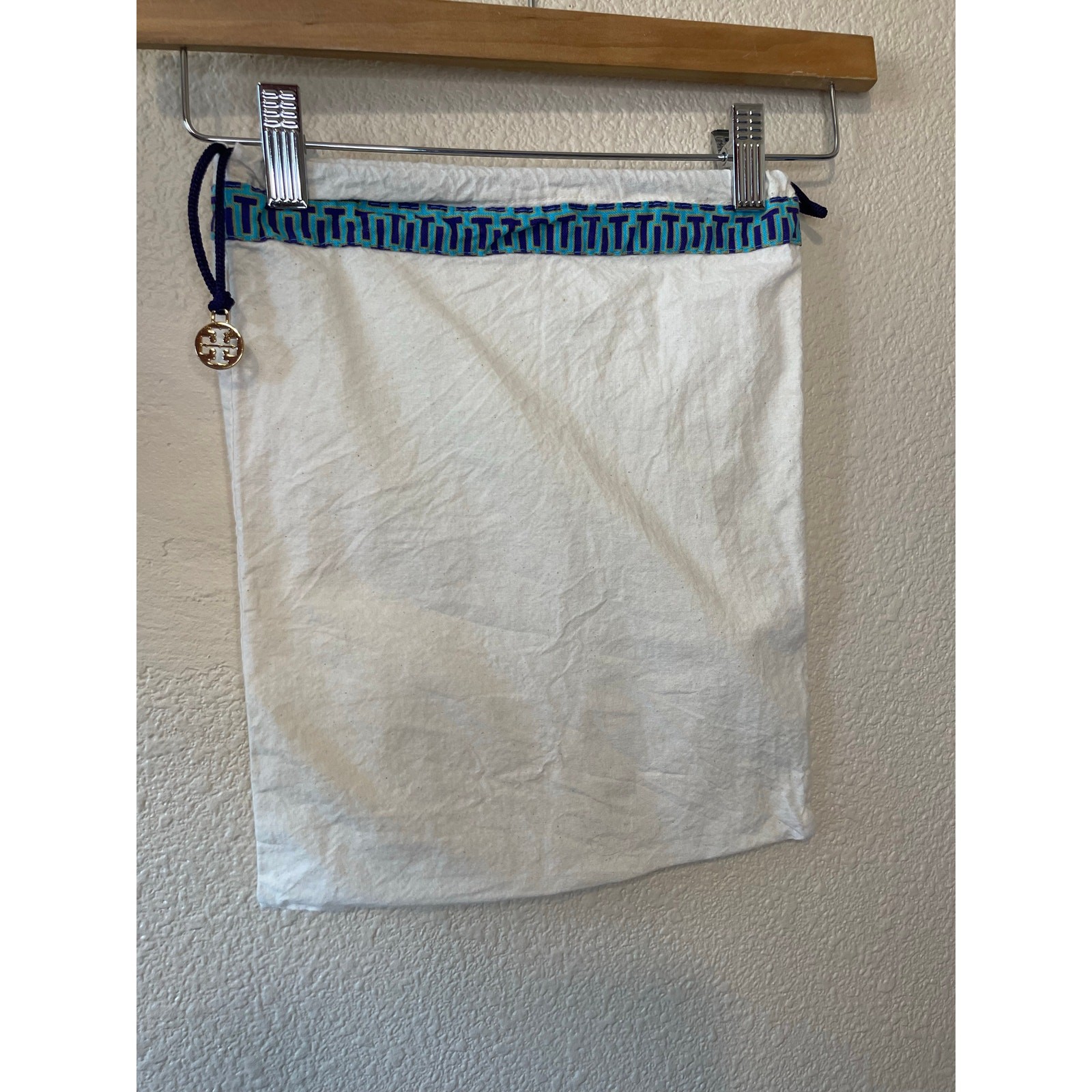 Tory Burch Draw String Embellished Dust Bag 13.5in by 11.5in