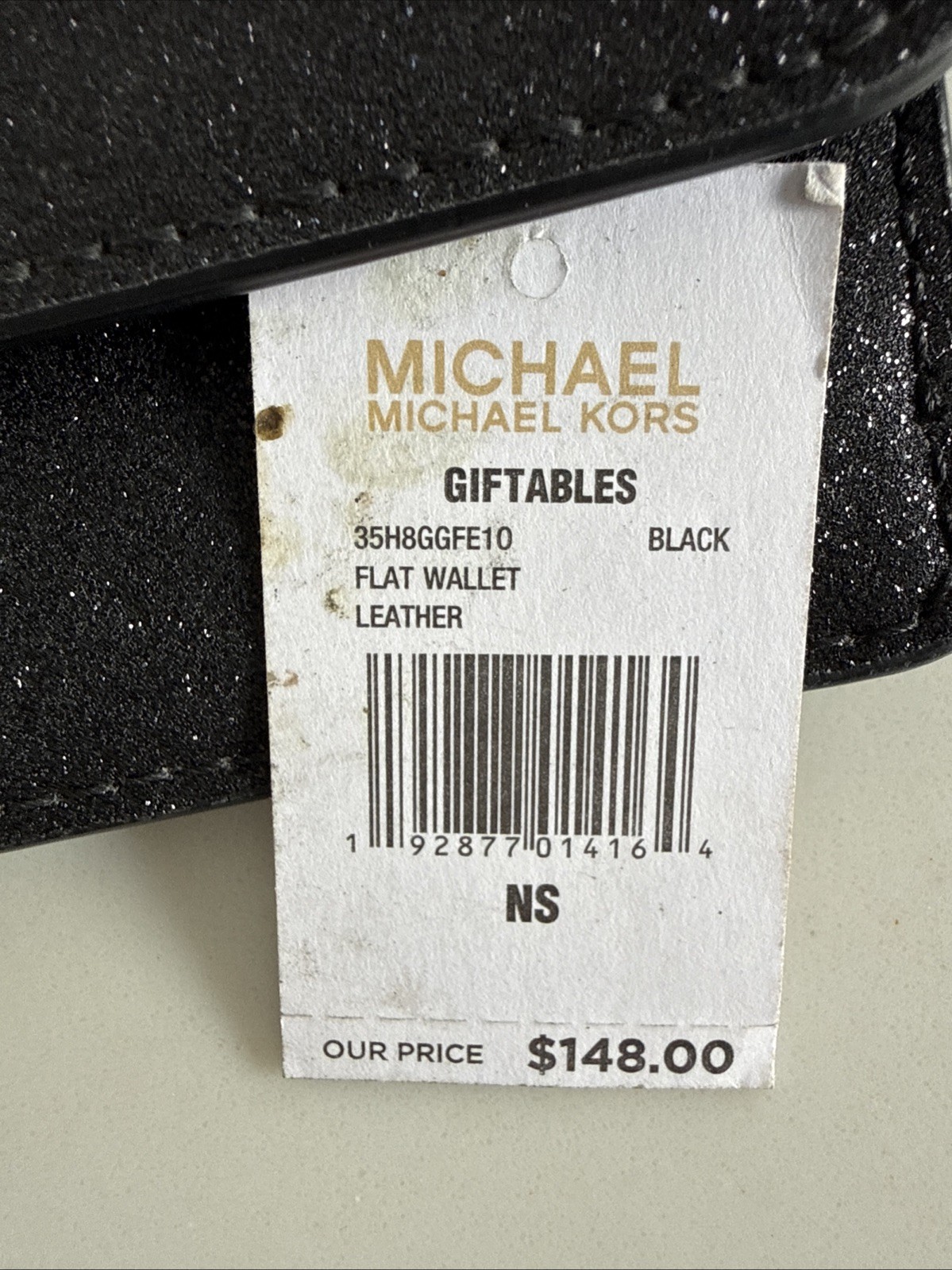 MICHAEL KORS Jet Set Wallet-Black-8 Credit Card Slots Gold HWRE-NWT