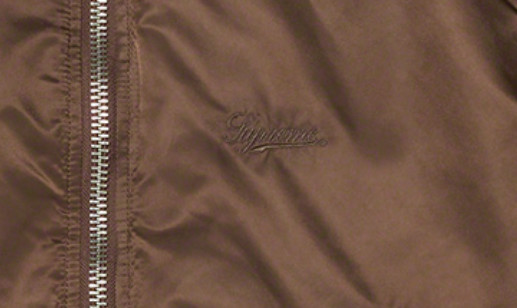 Supreme Second To None MA-1 Bomber Flight Jacket Brown XL Tokyo Berlin