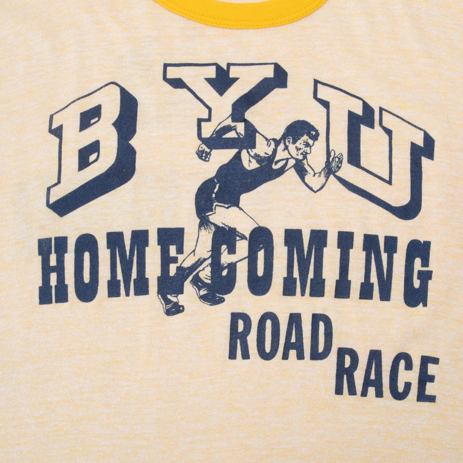 VINTAGE NCAA BYU BRIGHAM YOUNG 1970S RUSSELL TEE SHIRT MEDIUM MADE IN USA