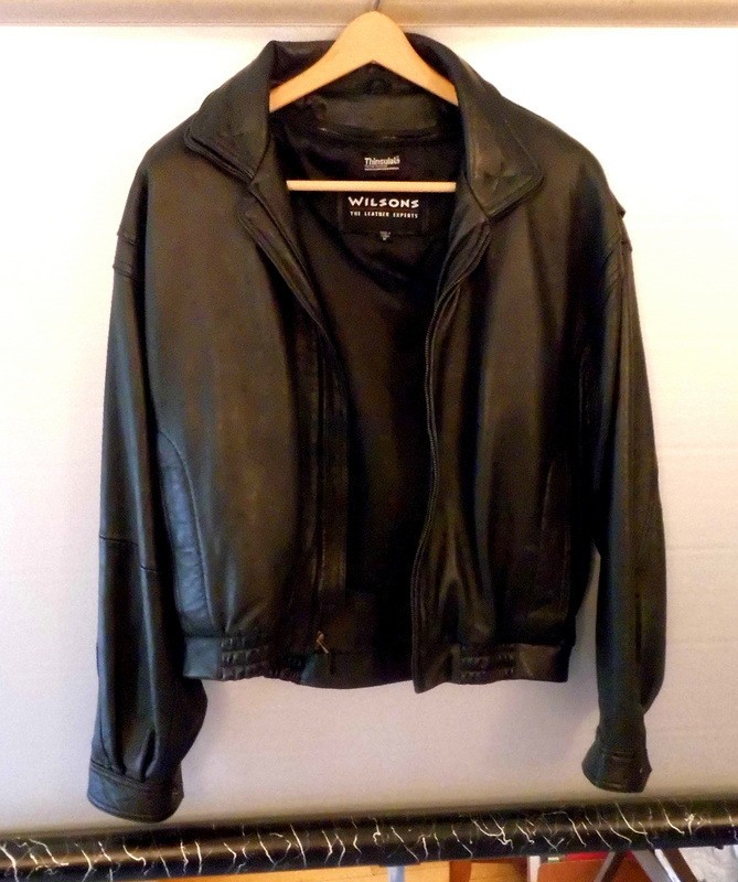 Wilson’s Leather Jacket Mens M Black Thinsulate Lined Zip Pristine Used/Nev Worn