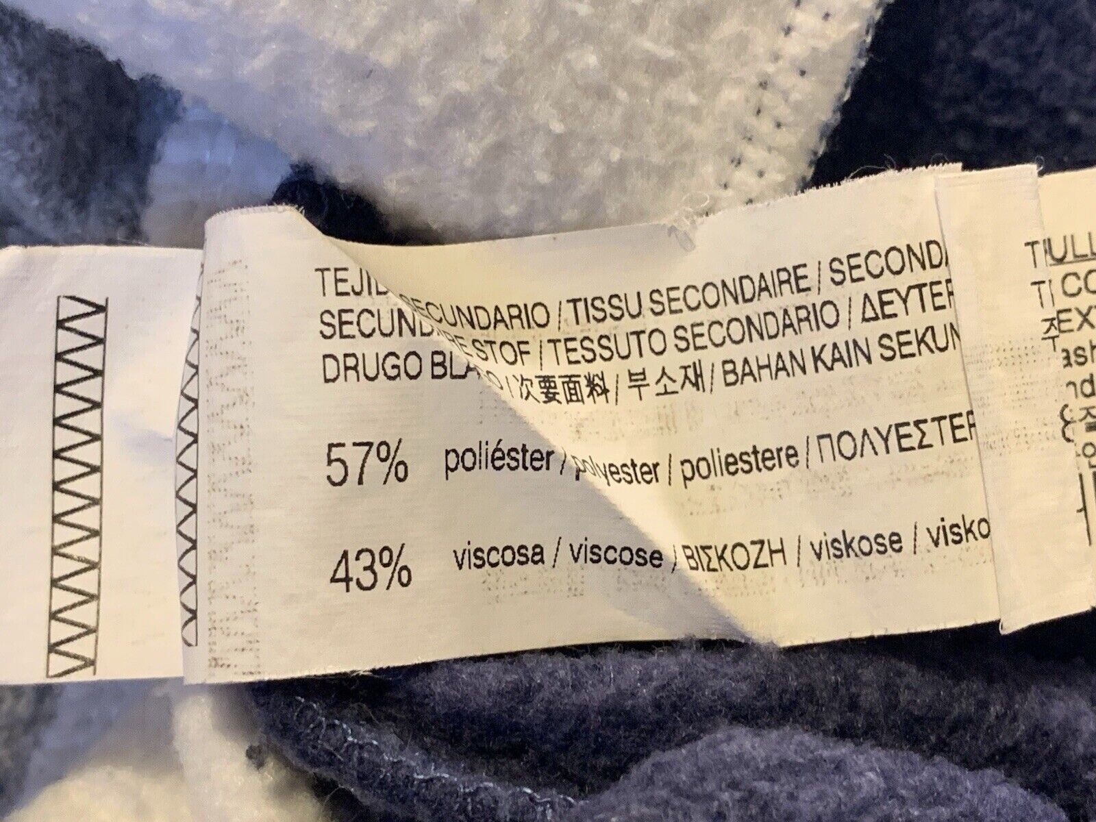 Pull & Bear Sweatshirt Womens Size Medium Grey White Blue Pullover Free ReturnS