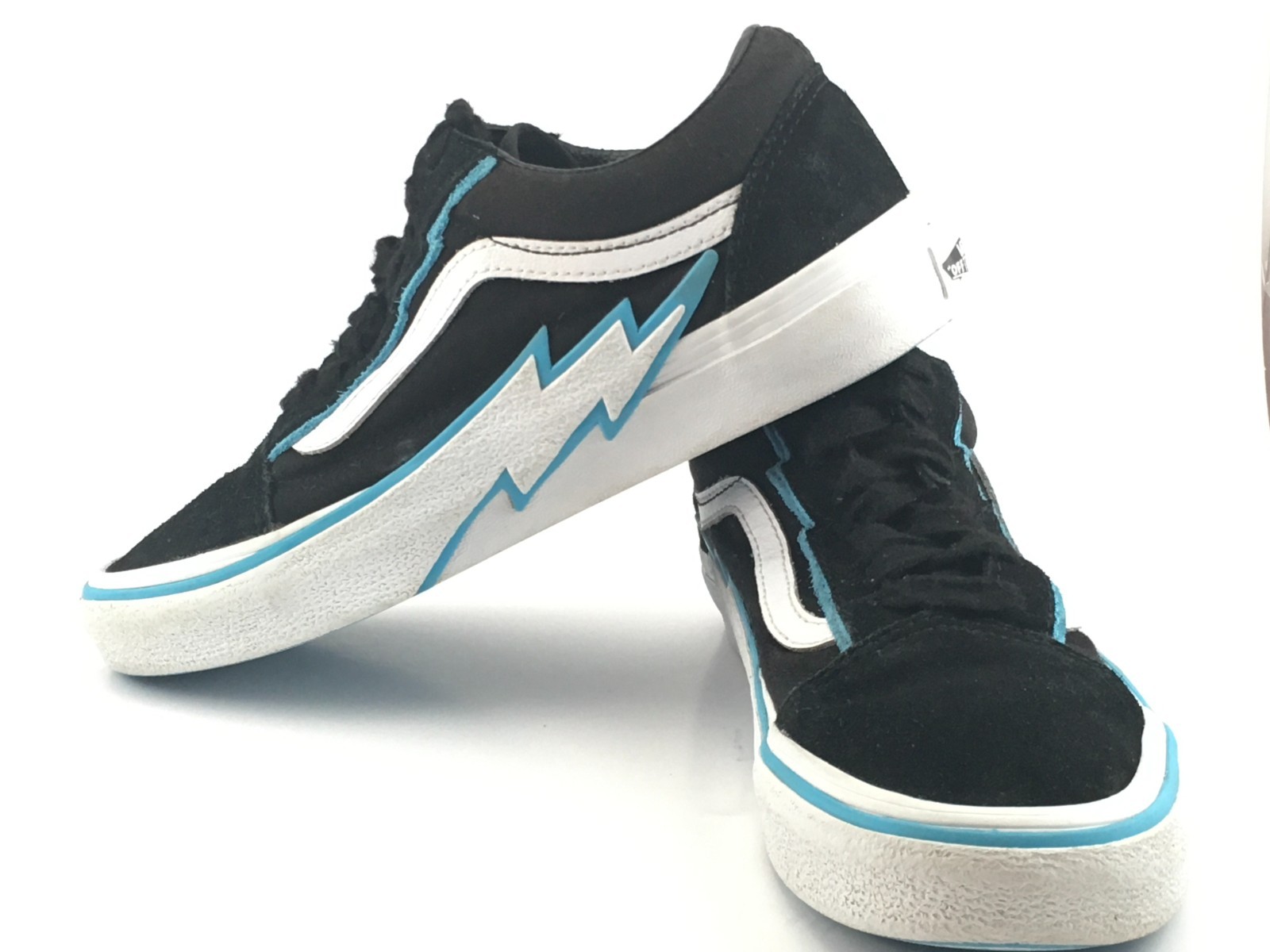 Vans Old Skool Bolt Pop Black Blue White Men 6.5 Women 8 VN0009Q5Y61 Lightning