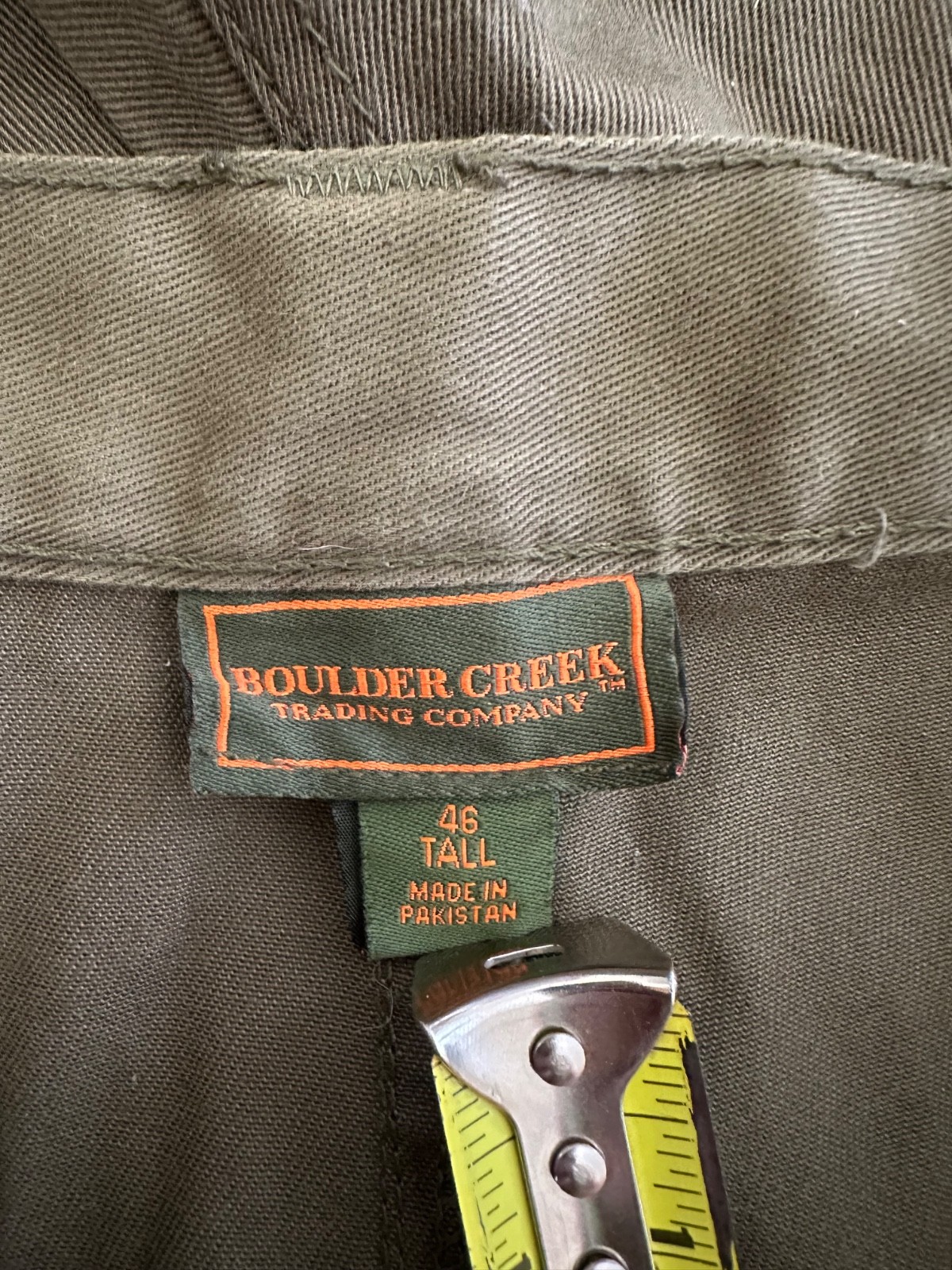 Boulder Creek Trading Co Cargo Shorts Men’s 46 Tall Olive Green 12” Cotton