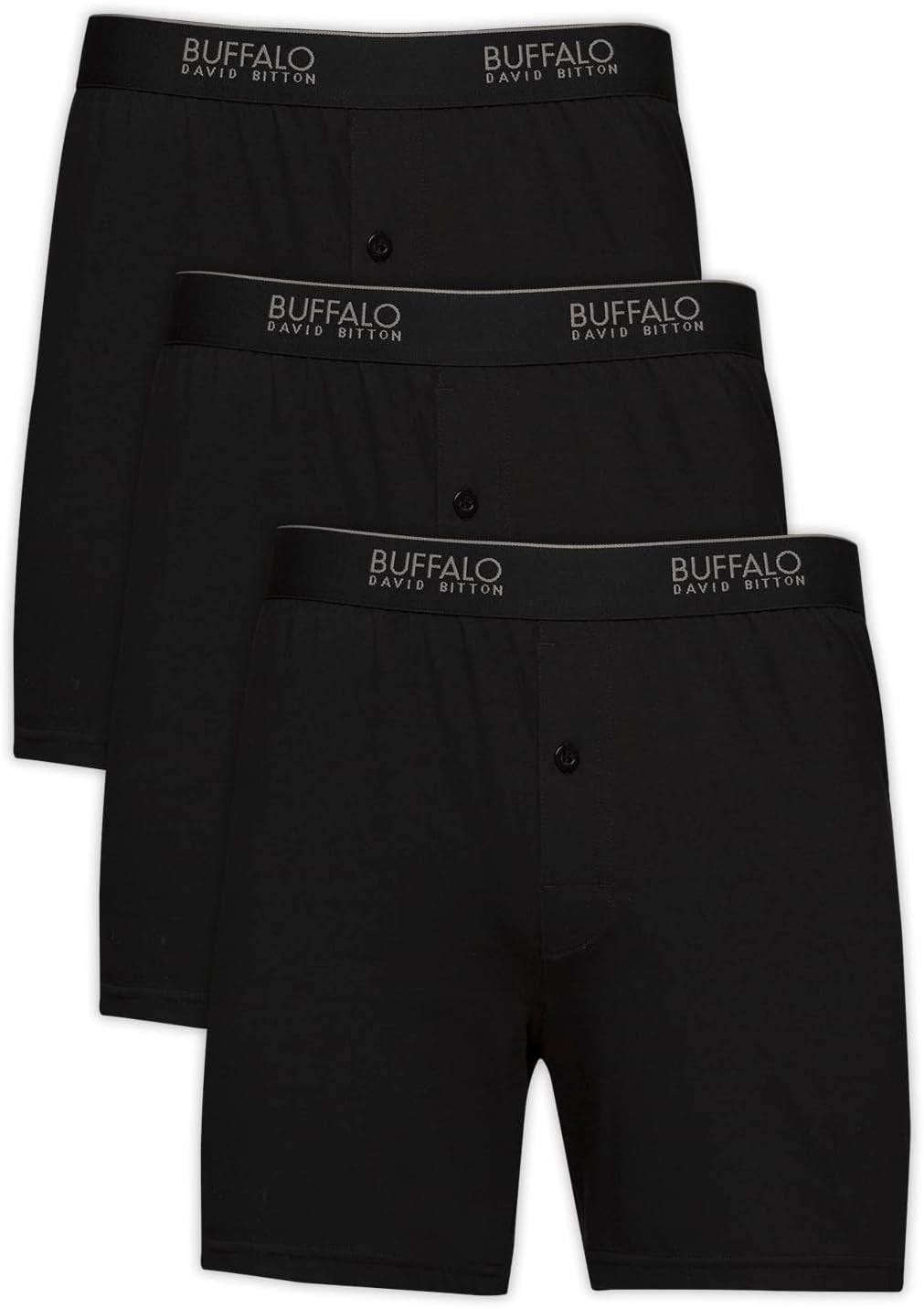 Buffalo Mens Boxers – 3-Pack Cotton Boxers for Men, Boxer Shorts, Mens Underwear
