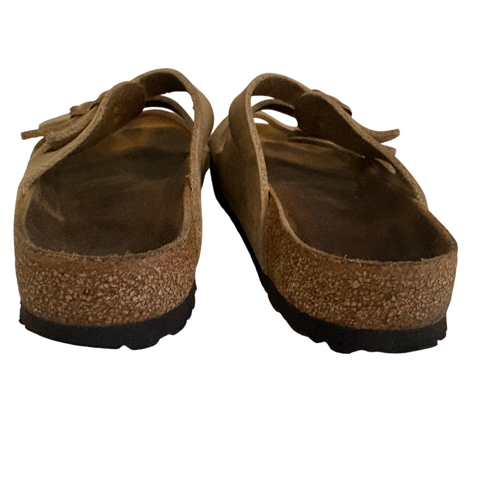 Birkenstock Florida Light Brown Suede Triple Strap Sandals Slides Preppy 39