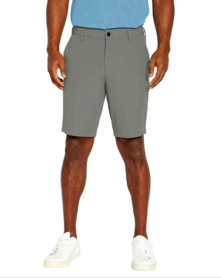 Banana Republic Men’s Comfort Flat Front Short, Gray, Sz-34