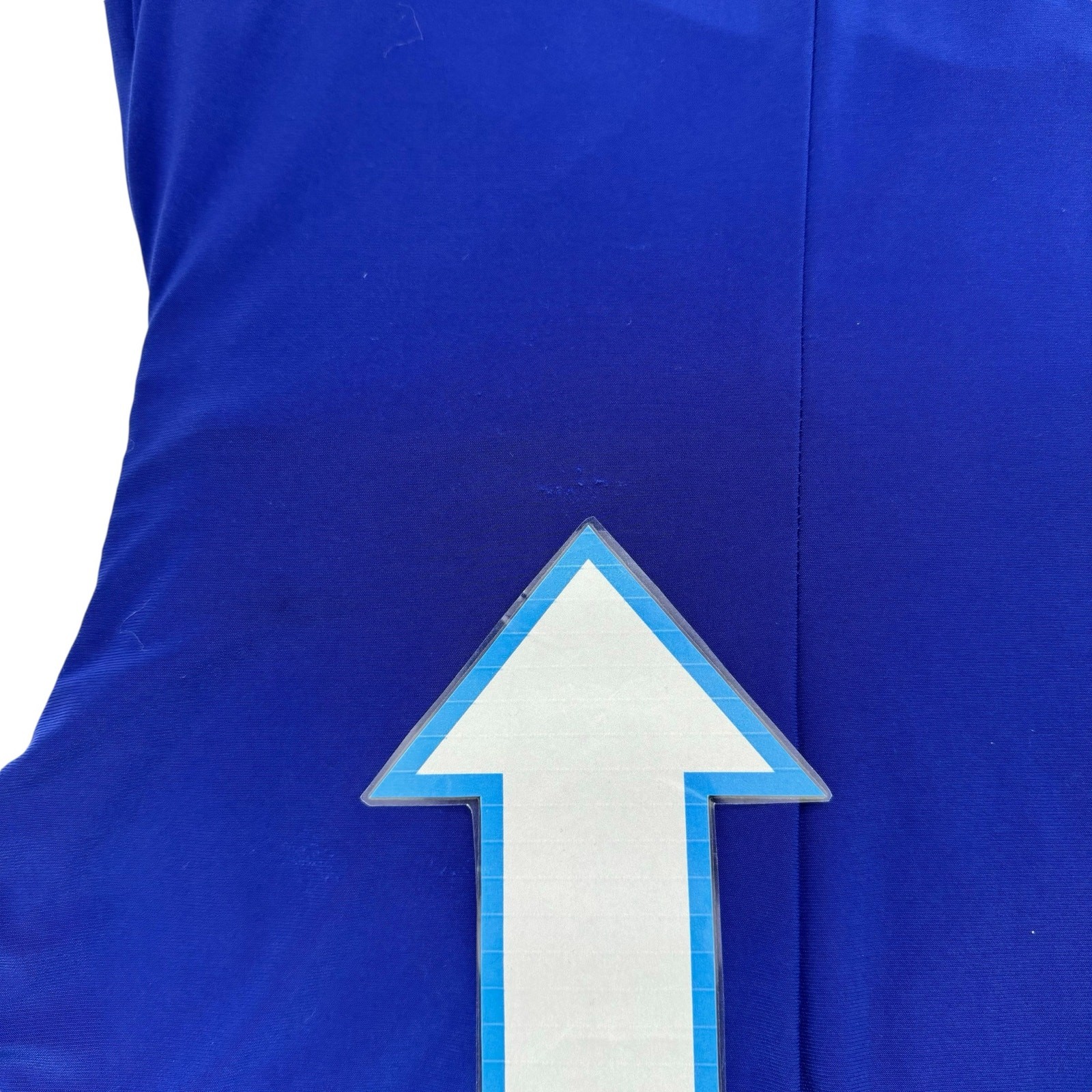 RALPH LAUREN LRL Cobalt Blue Keyhole Gold Logo Faux Wrap Dress Sz 6 Jersey Knit