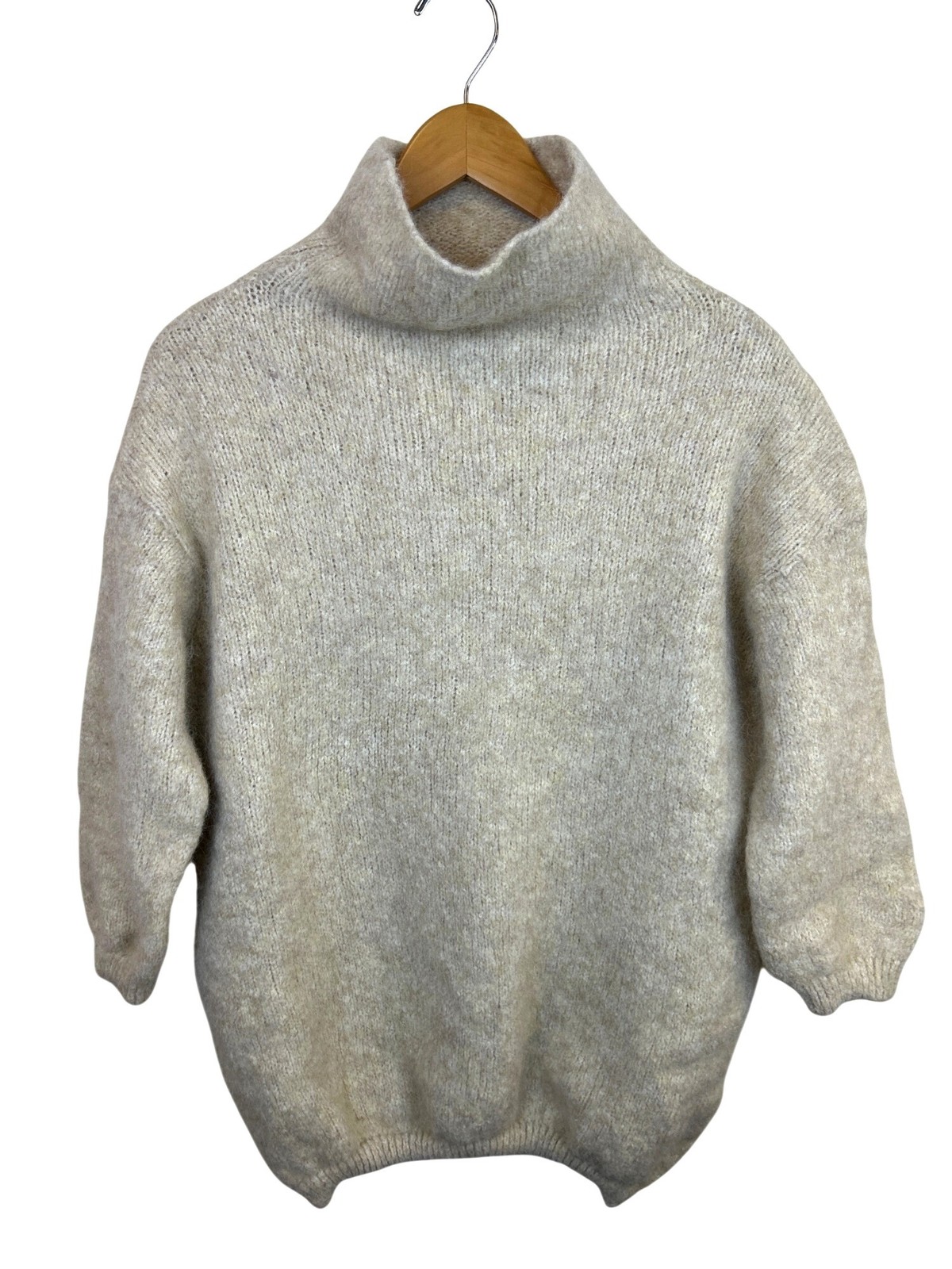 American Vintage Alpaca Sweater Women’s XS/S Beige Quiet Luxury Minimalist Knit