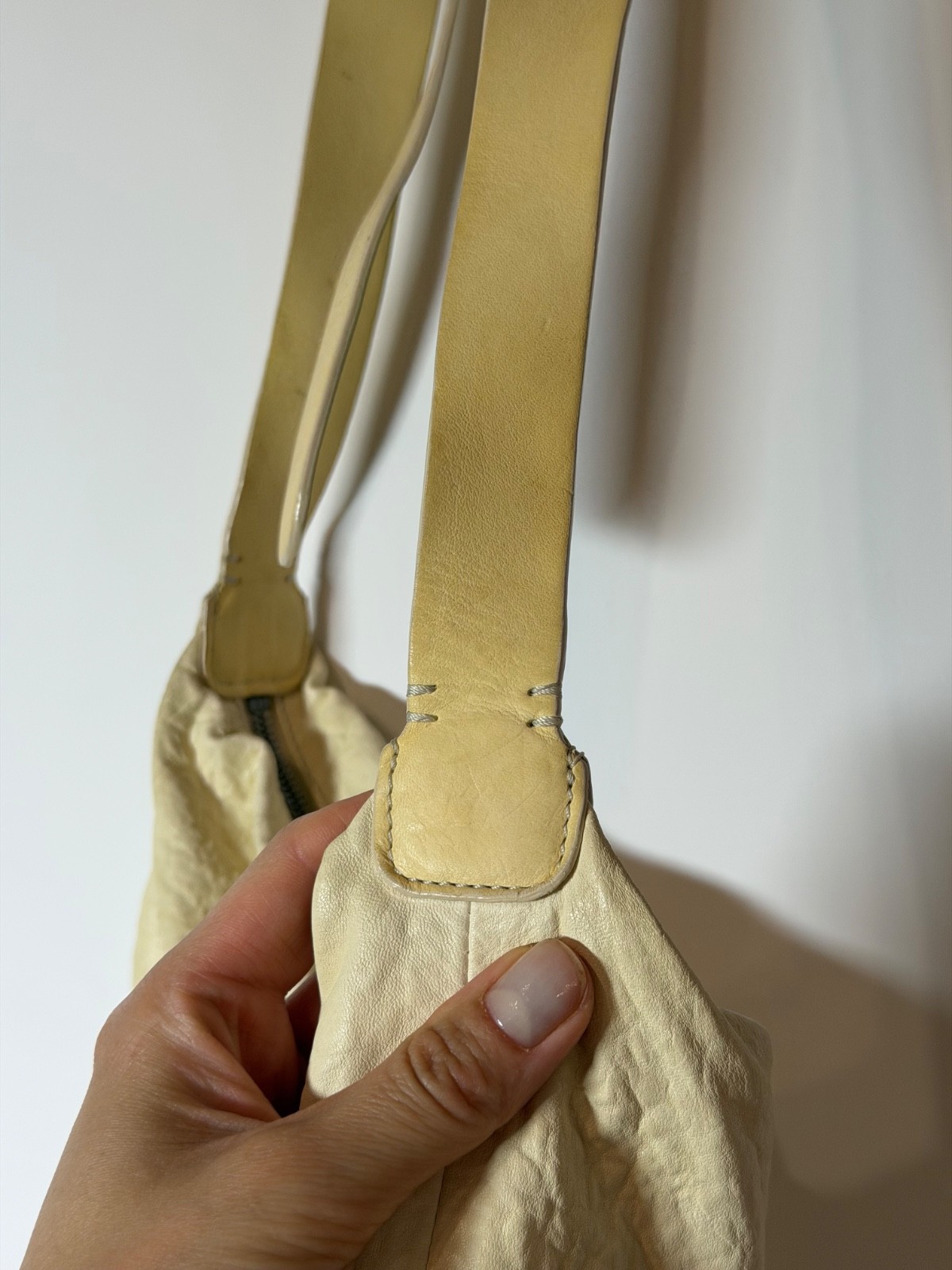Ann Demeulemeester Runa Medium Soft Shoulder Beige Bag