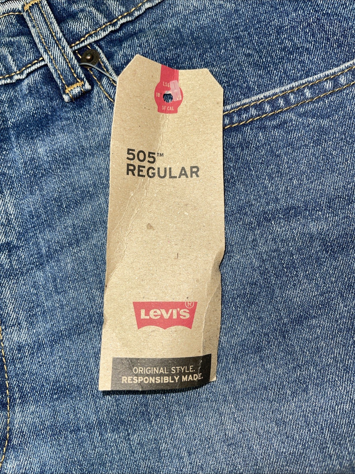 NWT Levi’s Men’s 505 Regular Fit Stretch Jeans 36X30 #005051649 (2)