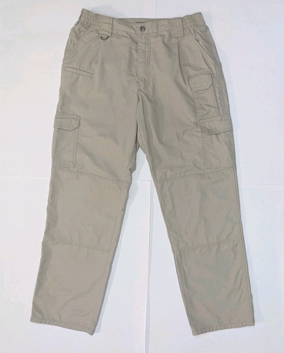 5.11 Tactical Taclite Pro Ripstop Cargo Pants Khaki 36×34 Stretch Waist Pristine