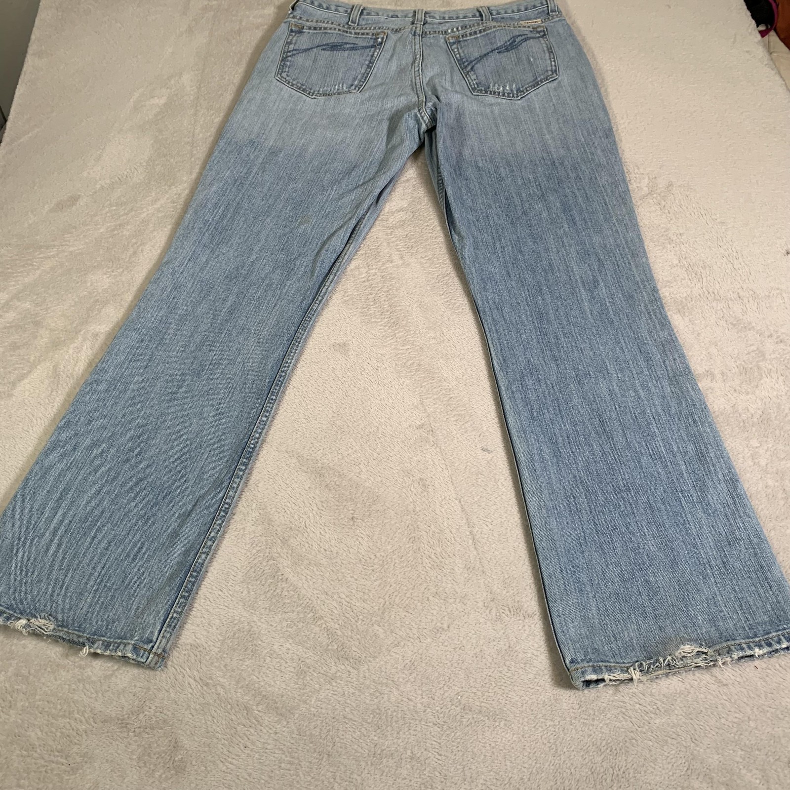 Cinch 003 White Label Rigid Jeans Mens 35×34 Blue Light Wash Stone Bootcut