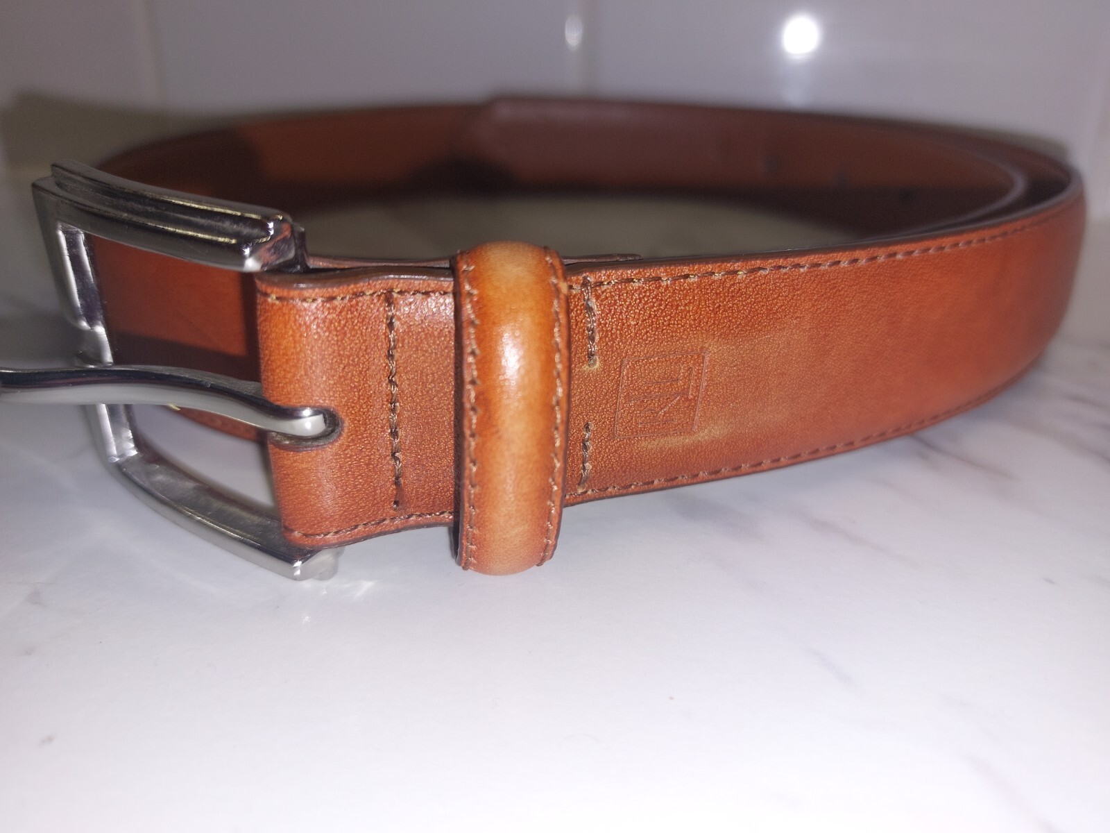 LAUREN RALPH LAUREN BROWN GENUINE LEATHER BELT SIZE 32/80cm.. 1 1/8″ Wide