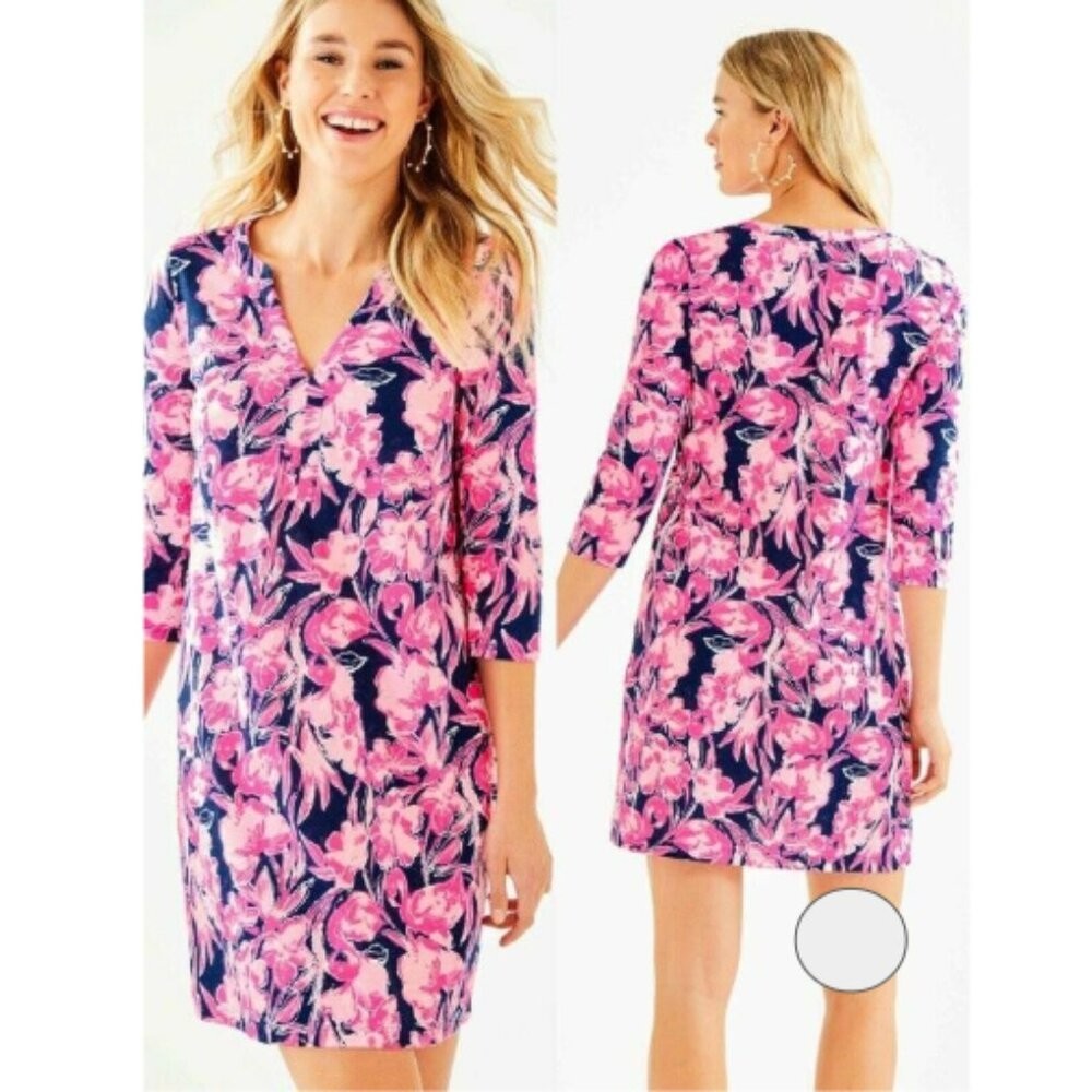 Lilly Pulitzer Pink Daphne Flamingo Dress Size XXS NWT