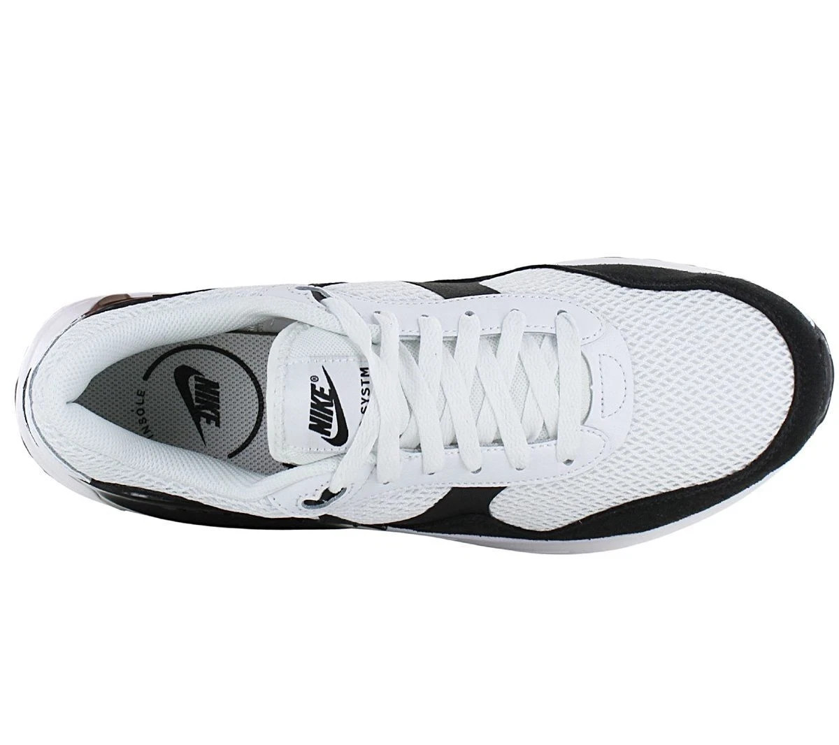 Men’s Nike Air Max Systm White/Black-Summit White Running Atheltic Shoes Size 10