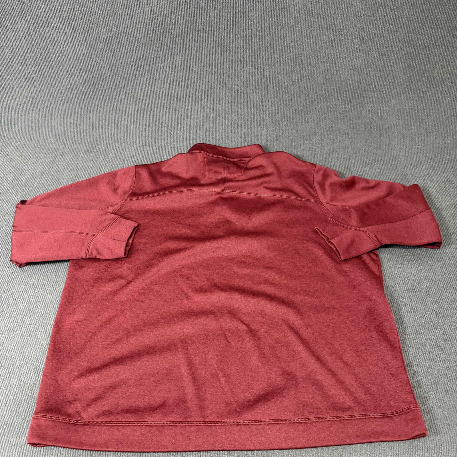 Nike Golf Pullover Mens 2XL Red Fleece 1/4 Zip Mock Neck Short Sleeve 932350-653
