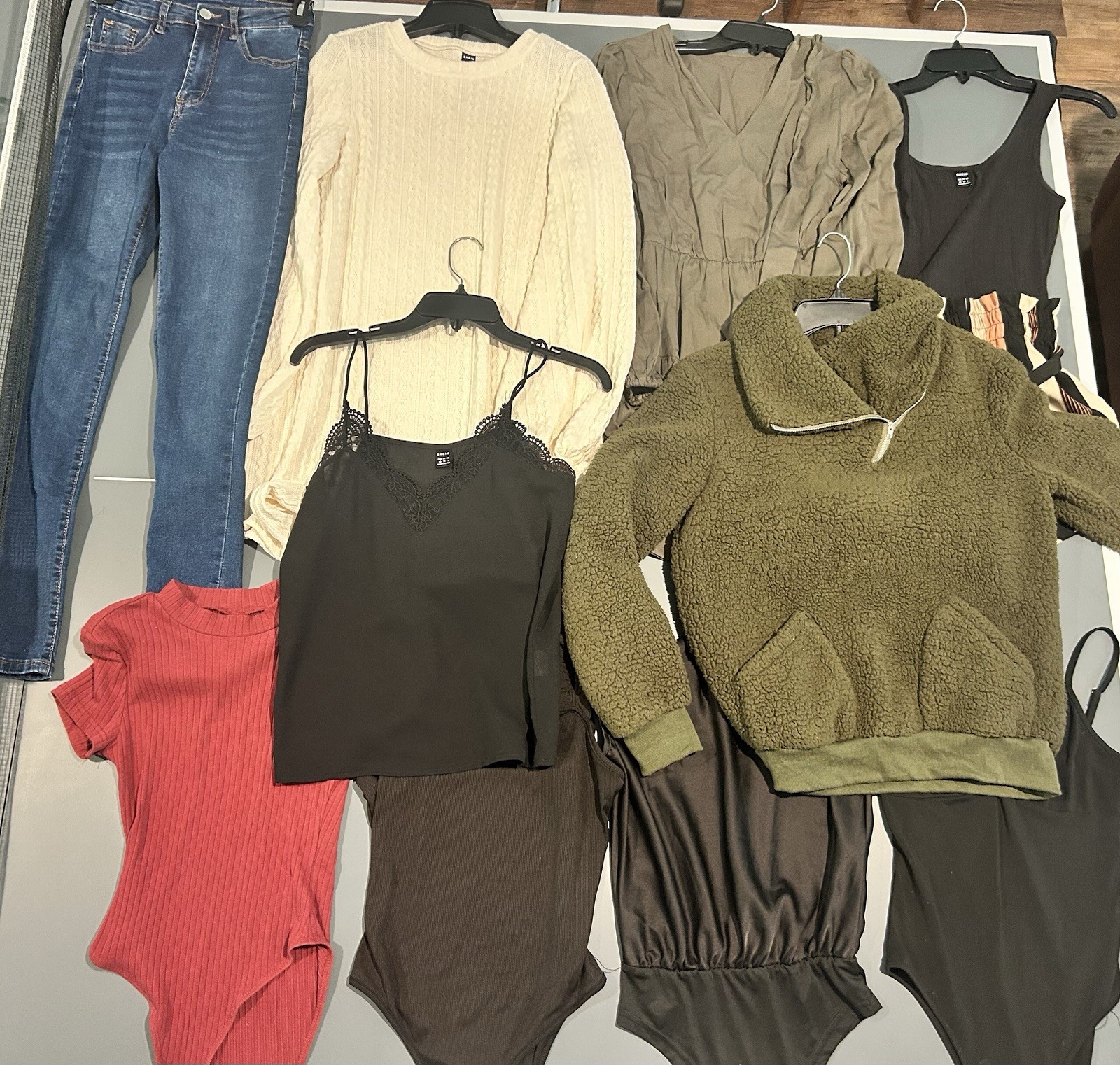 SHEIN Women’s Clothing Lot M | Jeans, Sweater Dress, Bodysuits & Cami