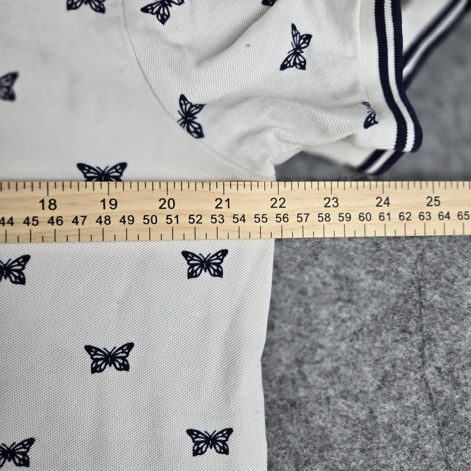 Polo Ralph Lauren Mens Shirt Large Custom Slim Fit Butterfly All Over Print