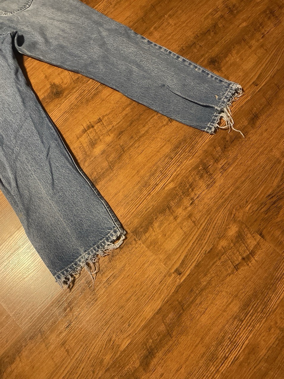 Vintage Lee Paint Splatter Blue Straight Jeans