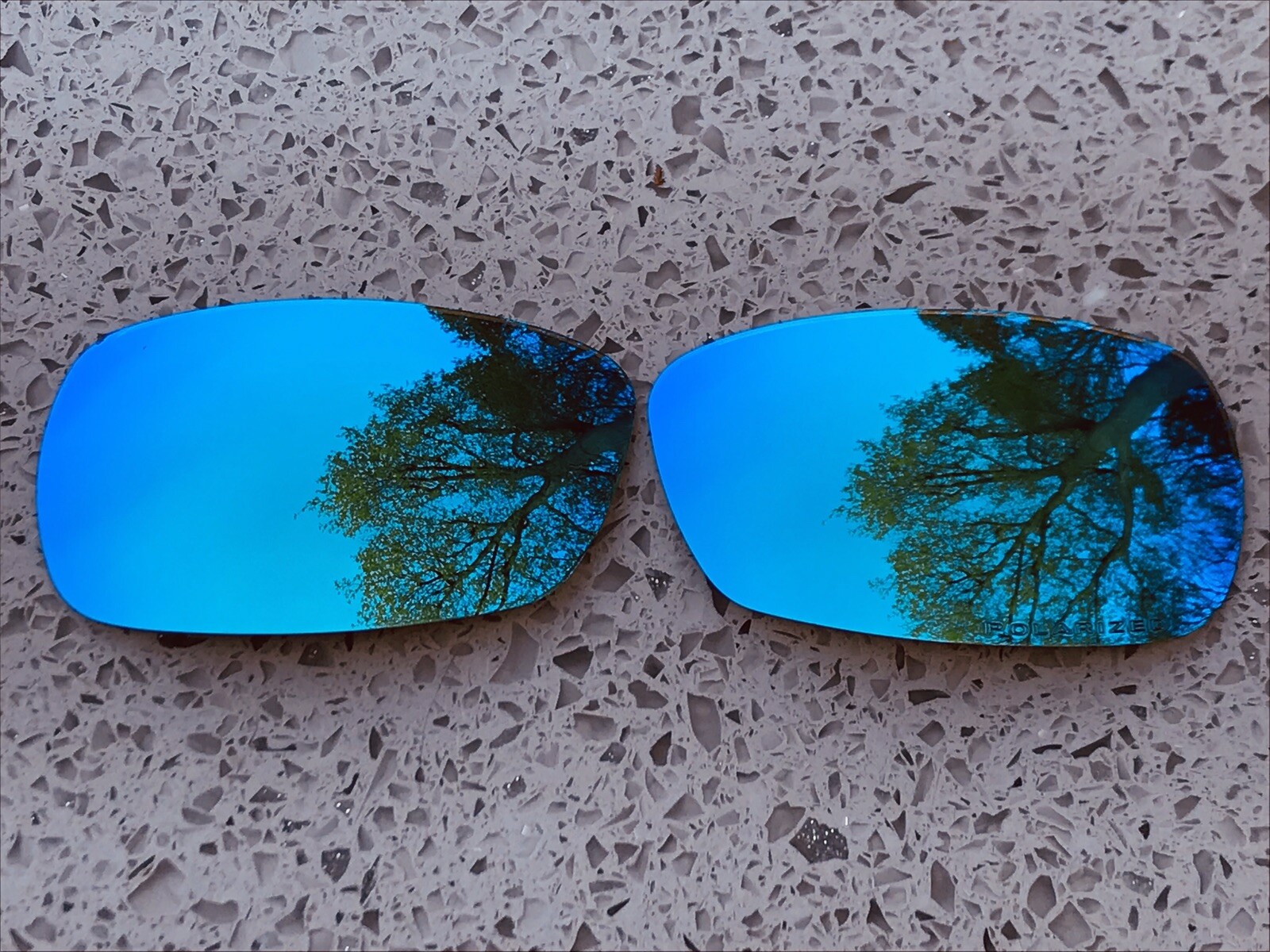 ETCHED POLARIZED ICE BLUE MIRRORED REPLACEMENT LENSES FOR OAKLEY CROSSHAIR 2.0