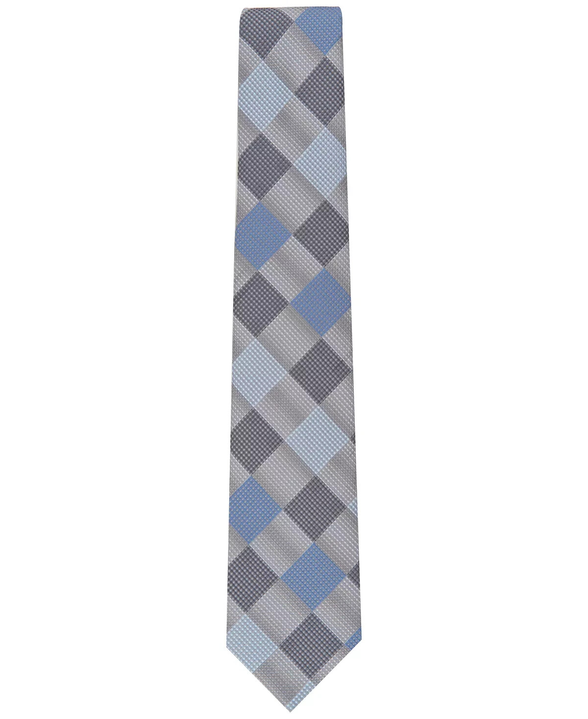 Perry Ellis Charcoal Men’s Marisett Classic Geo Check Tie