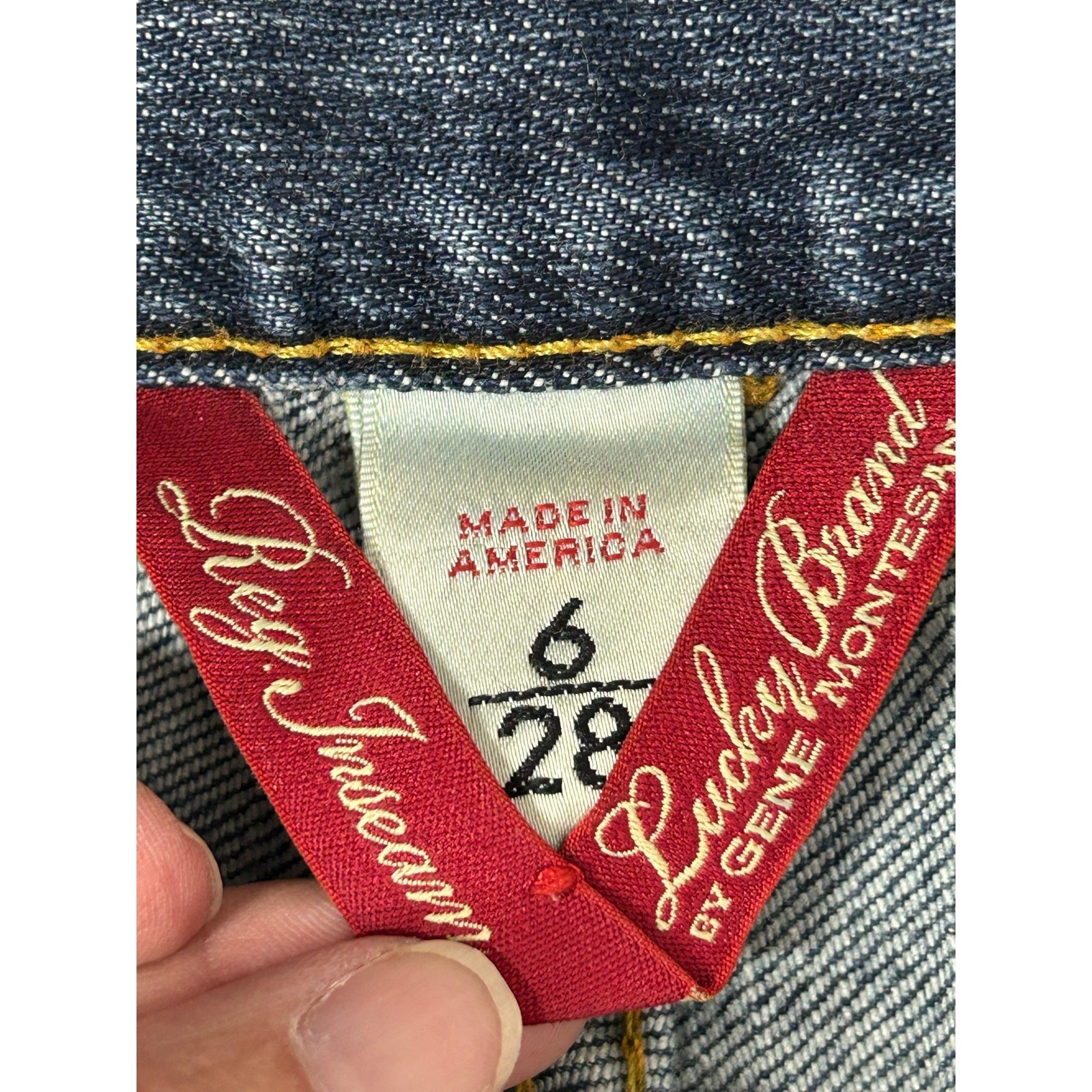 Lucky Brand Easy Rider Womens 6 28 Button Fly Straight Leg Jeans 32.5 Inseam