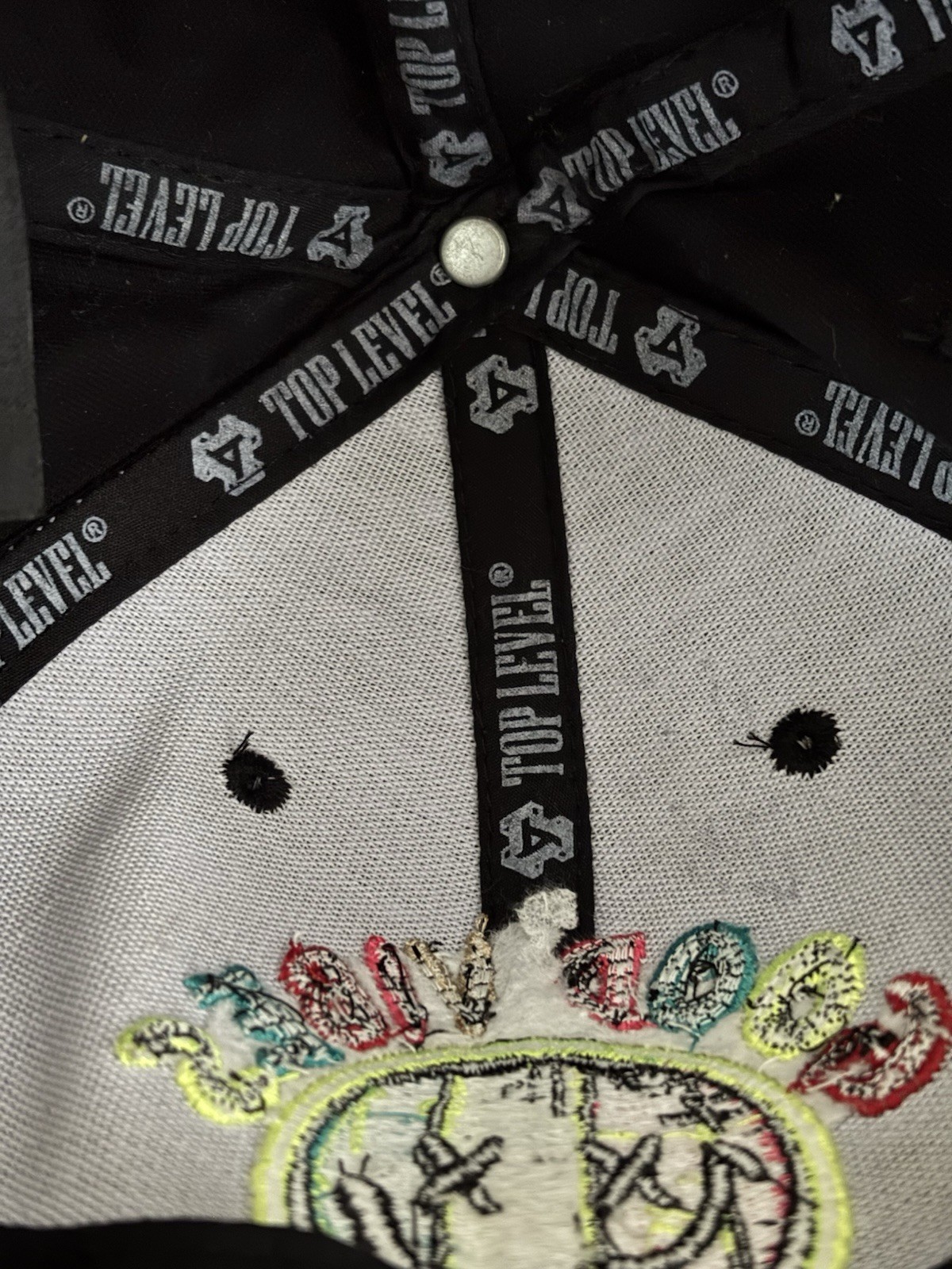 Good Vibes Top Level Smiley Face Graphic OSFM Cotton Flat Brim Cap Hat