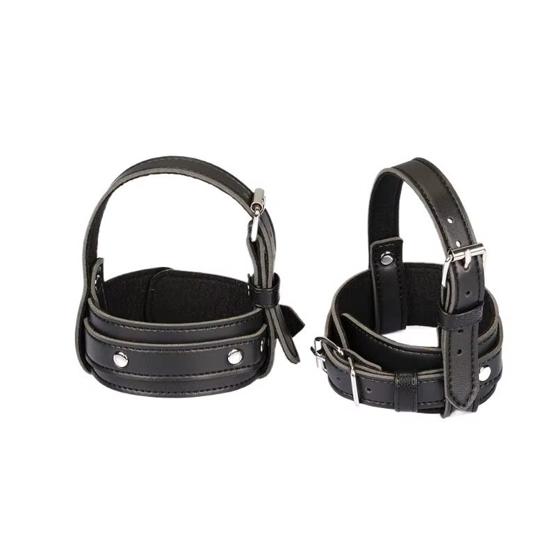 Punk Gothic Ankle Harness Women’s Adjustable Black PU Leather with Buckle Straps