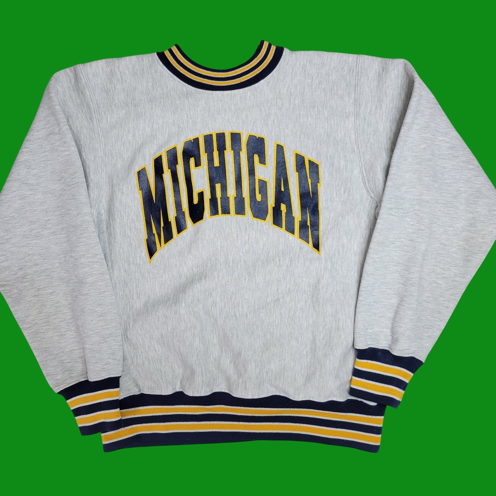 Vintage Mt Spokane Michigan Wolverines Reverse Weave Sweatshirt Gray Large USA
