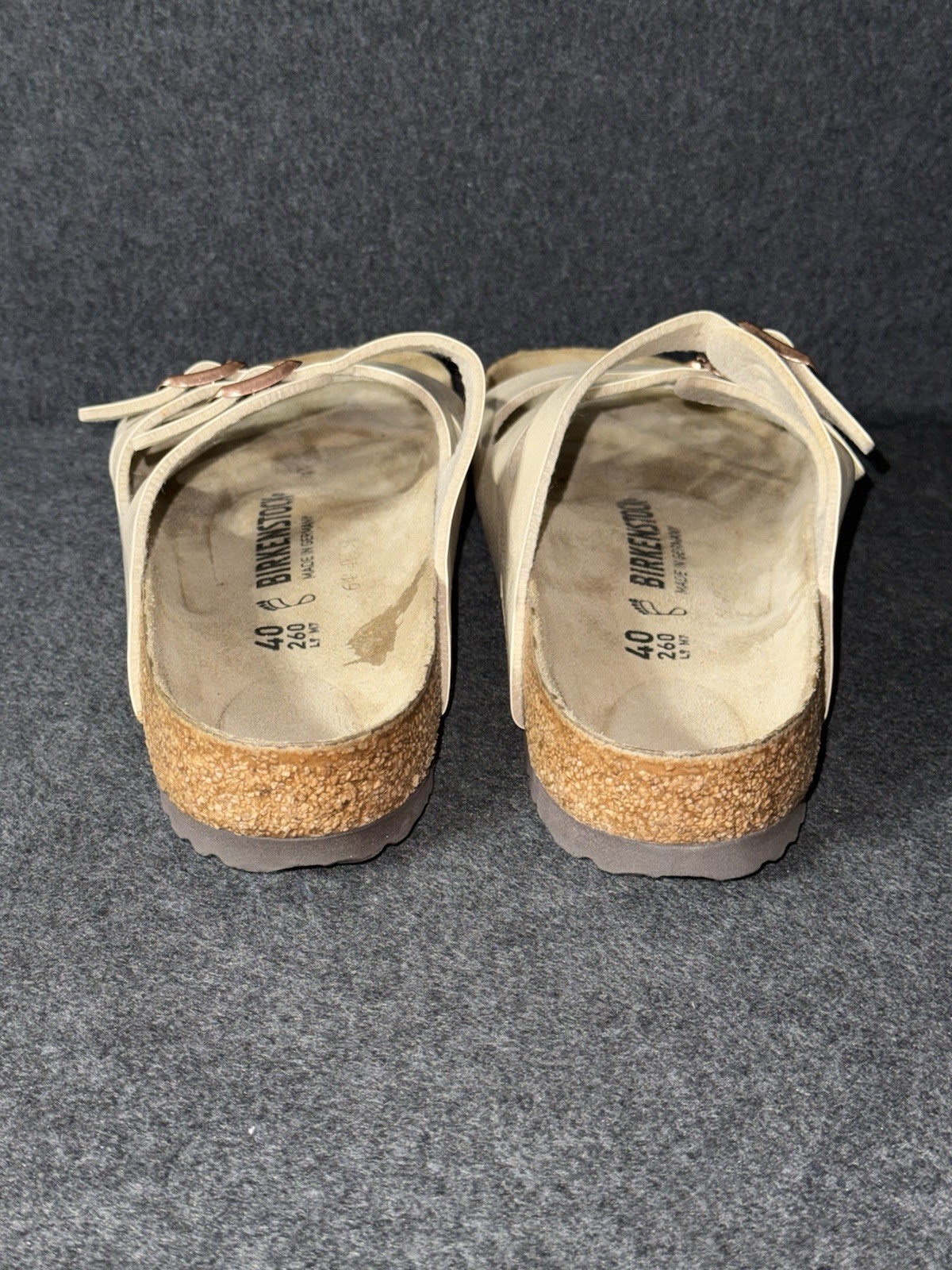 BIRKENSTOCK FLORIDA GRACEFUL PEARL WHITE BIRKO-FLOR SIZE 40