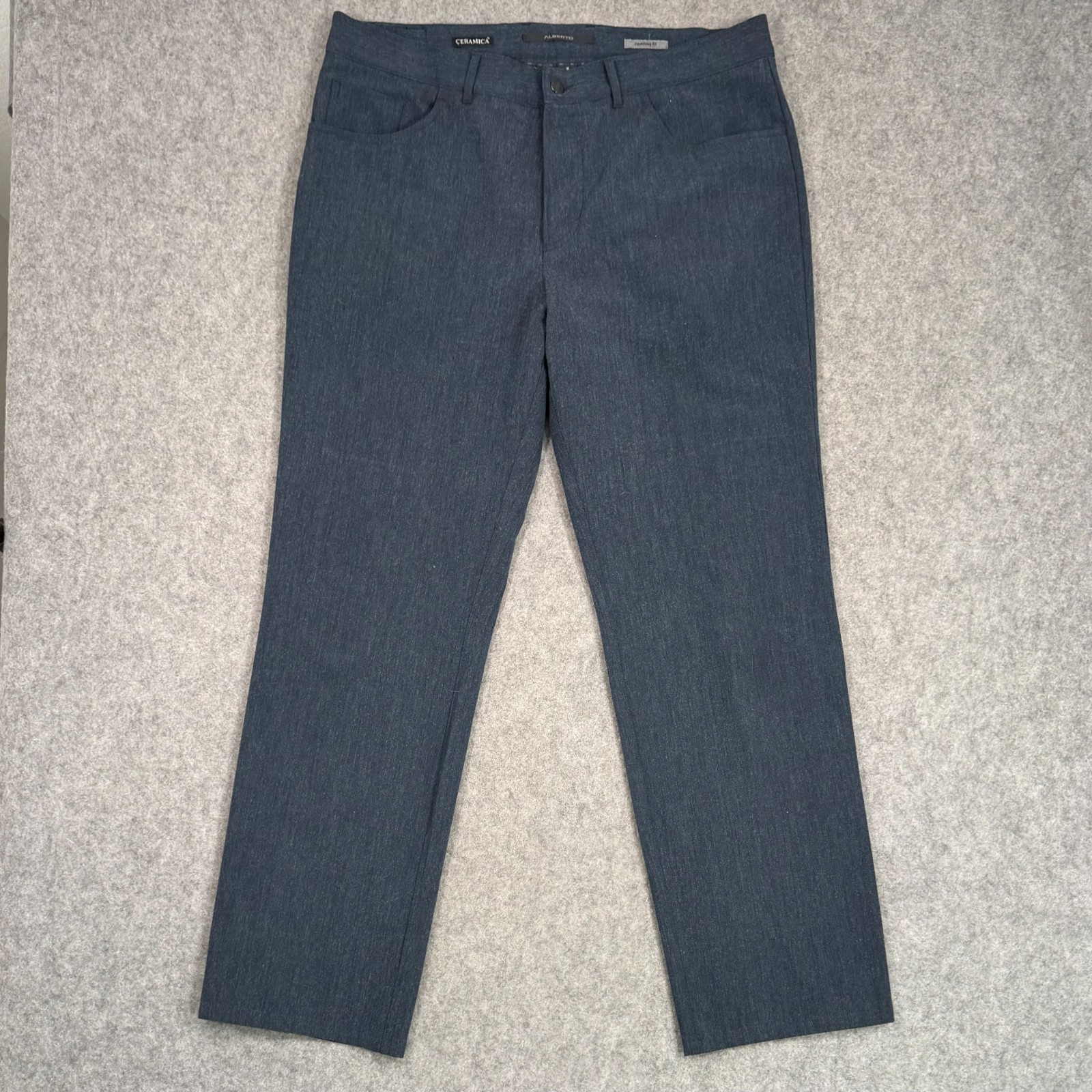 Alberto Blue Ceramica Comfort Fit Straight Leg Dress Pants Men’s Size 54 US 38