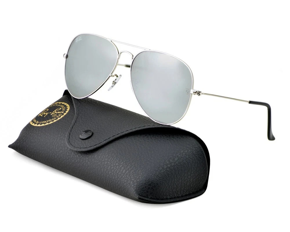 Ray-Ban RB3025 Aviator Mirror Silver Frame Silver Mirror Lens 58mm Unisex