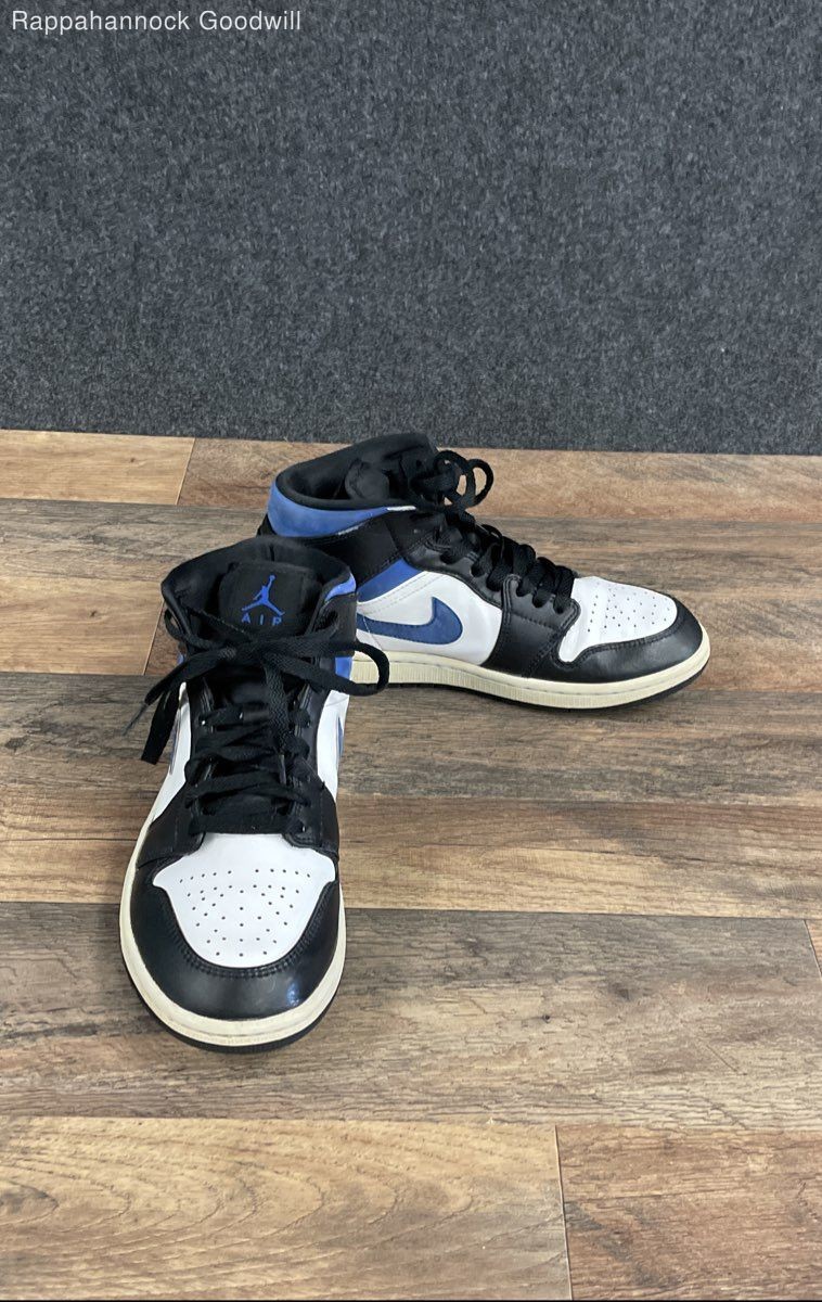 Nike Air Jordan 1 Mid Racer Blue Black White Sneakers Men’s Size 8