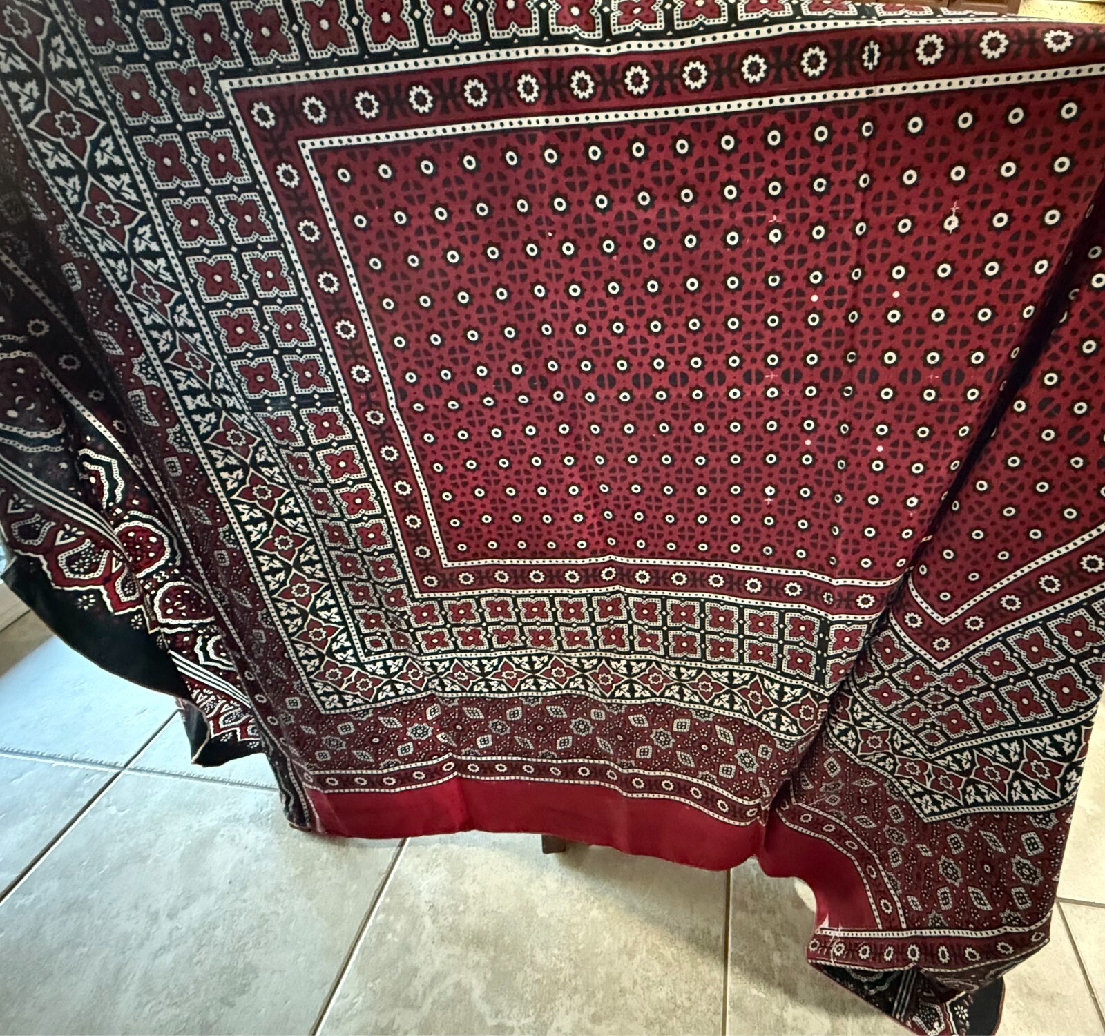 Sindhi Ajrak Traditional Pakistan & Rajasthan India US Seller Multicolor 42″X78″