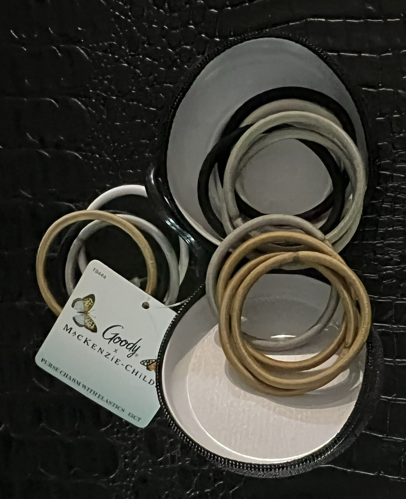 Goody x MacKenzie Childs Round POUCH Purse Charm with Elastic 15CT