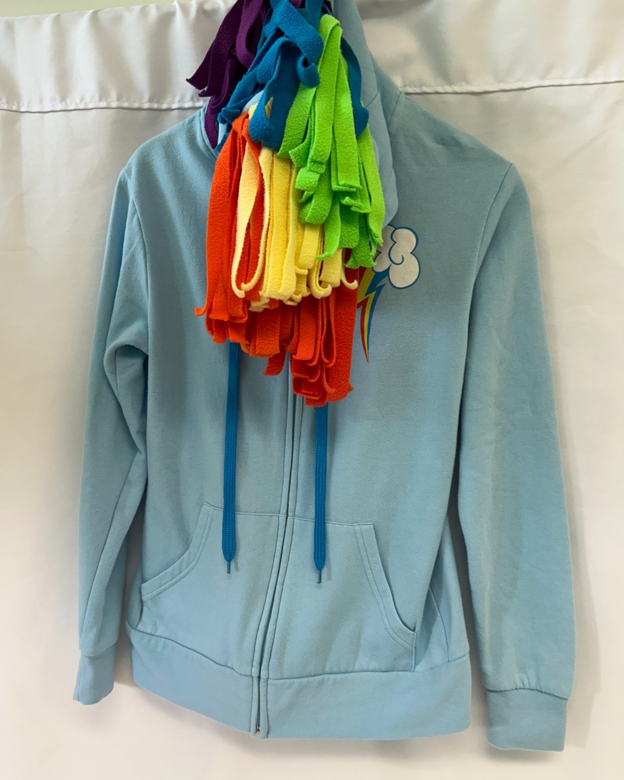 2012 WeLoveFine My Little Pony Rainbow Dash Hoodie MLP Size Small Unisex Brony