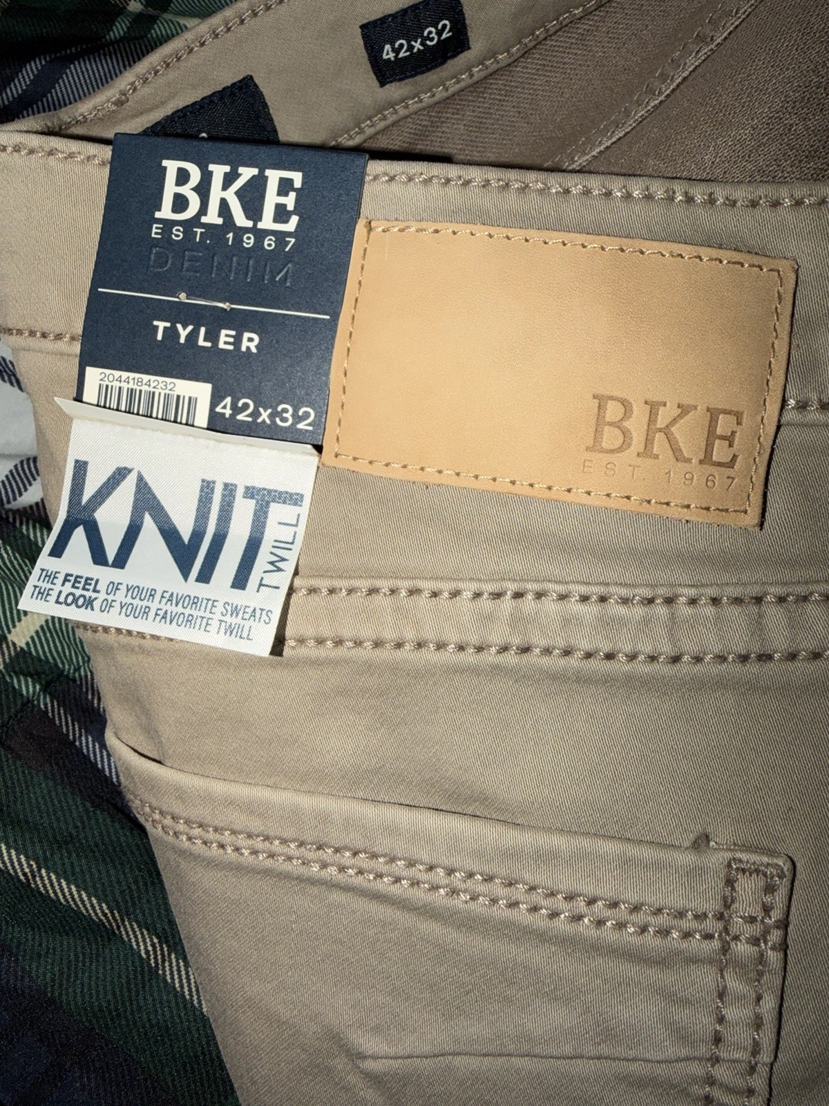 Men’s BKE TYLER KNIT TWILL RELAXED FIT PANT 42×32 (never Worn)Brand New W Tag