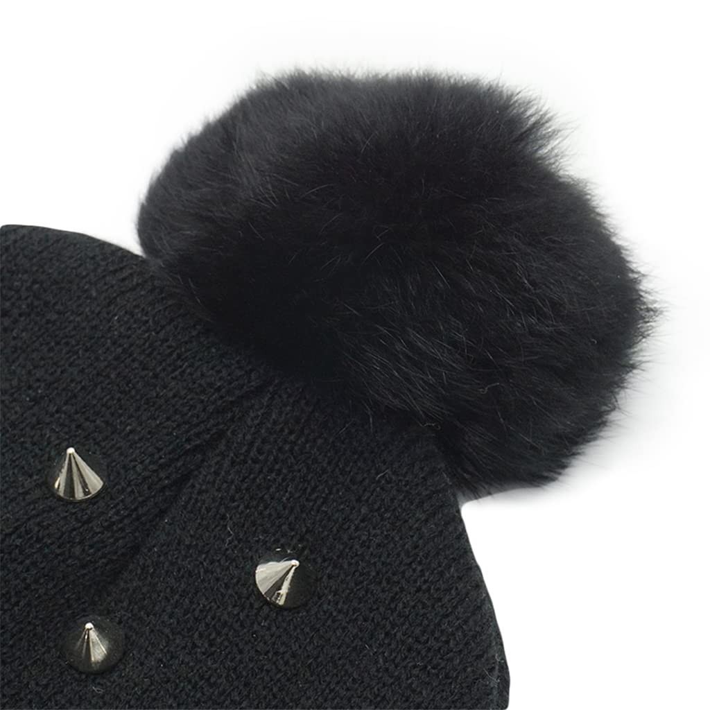 EINCORN Punk Knitted Hat Black as the picture shows, As Picture Shows
