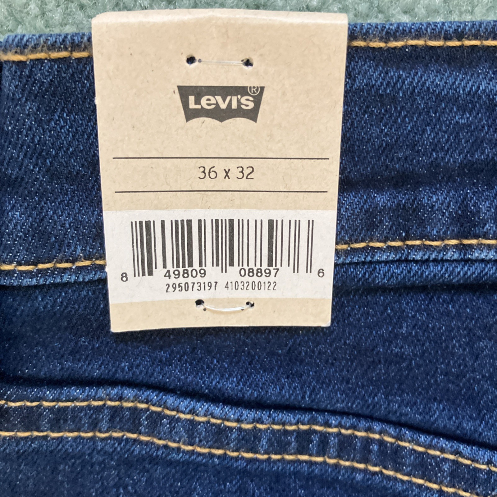 NWT Men’s Levi’s 502 Taper Stretch Dark Blue Jeans Size 36”x32”