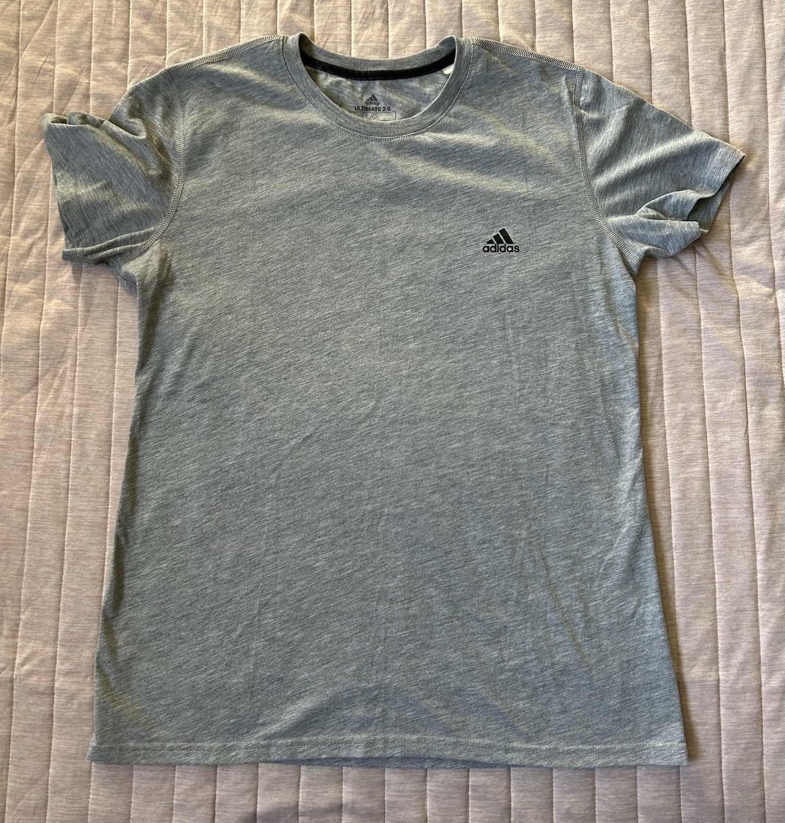 Women’s adidas Ultimate 2.0 Short Sleeve T-Shirt Heather Gray Size Large