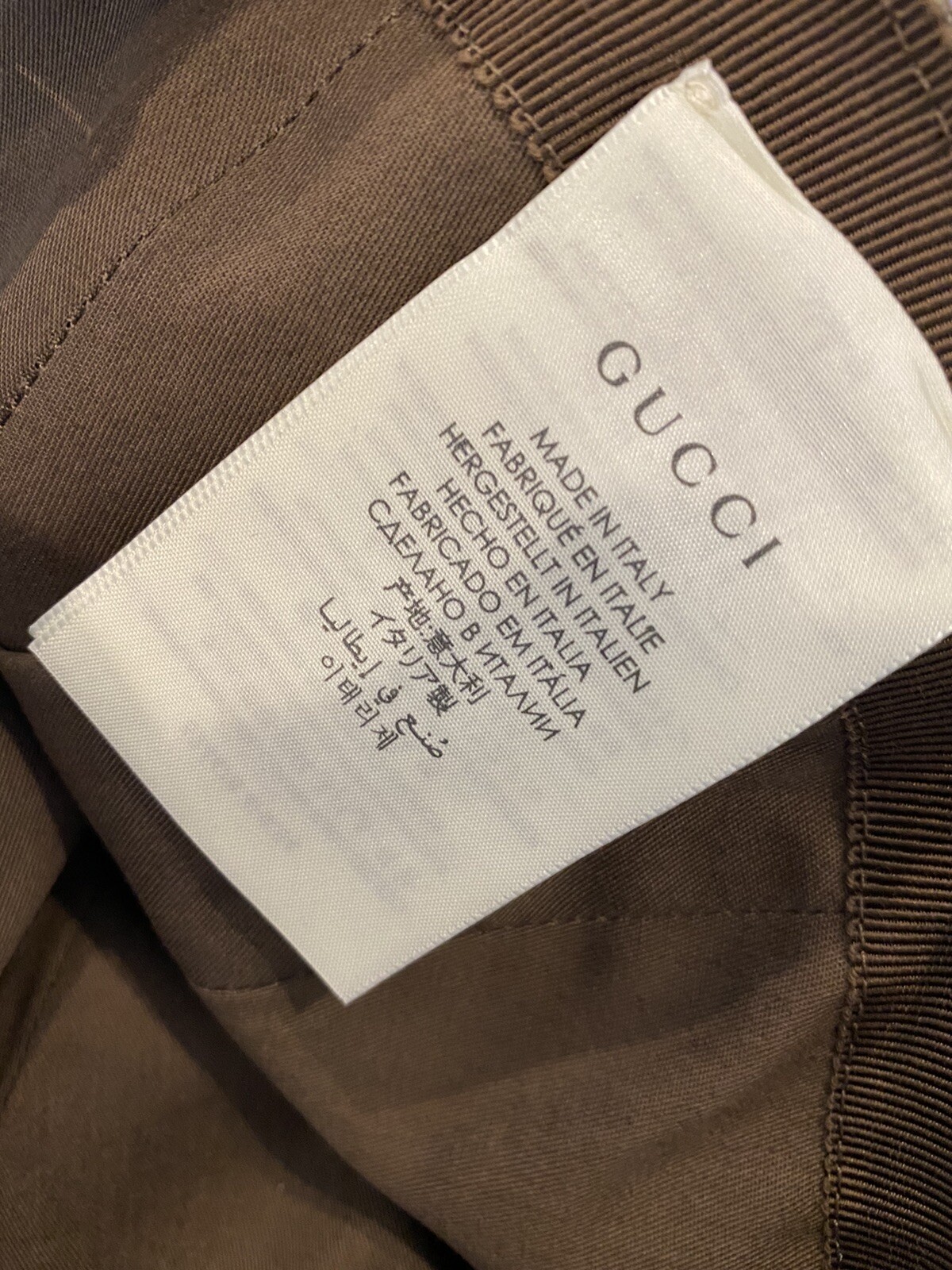 Gucci Beige Ebony GG Supreme Canvas Boutique Baseball Cap Made in Italy