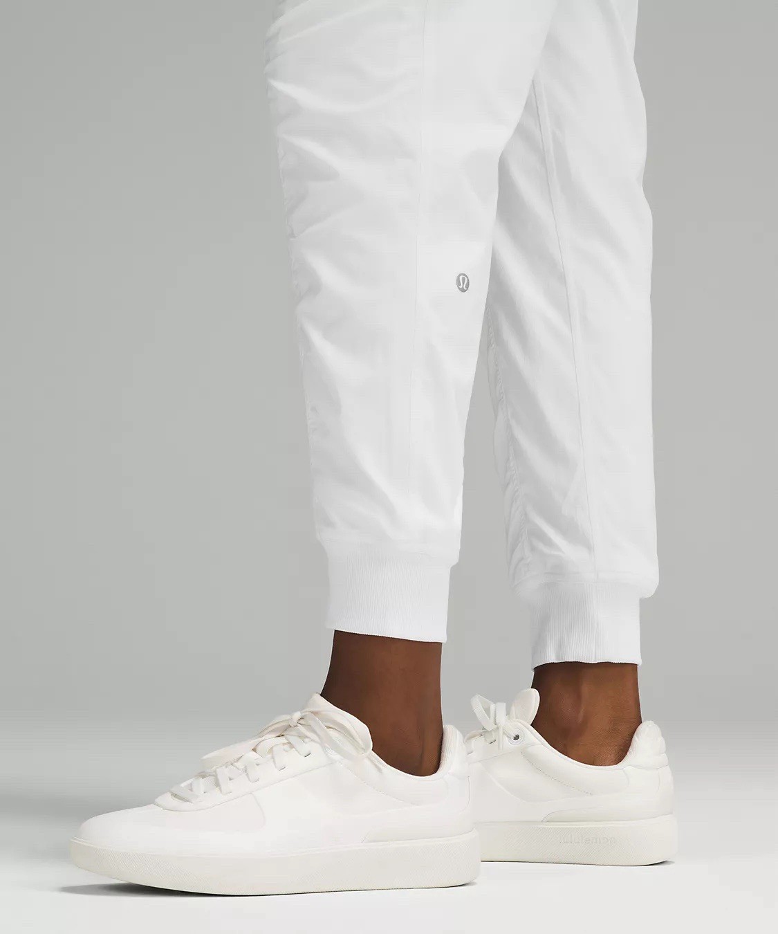 Lululemon Dance Studio Mid Rise Jogger Full Length Pants Travel White Womens 12