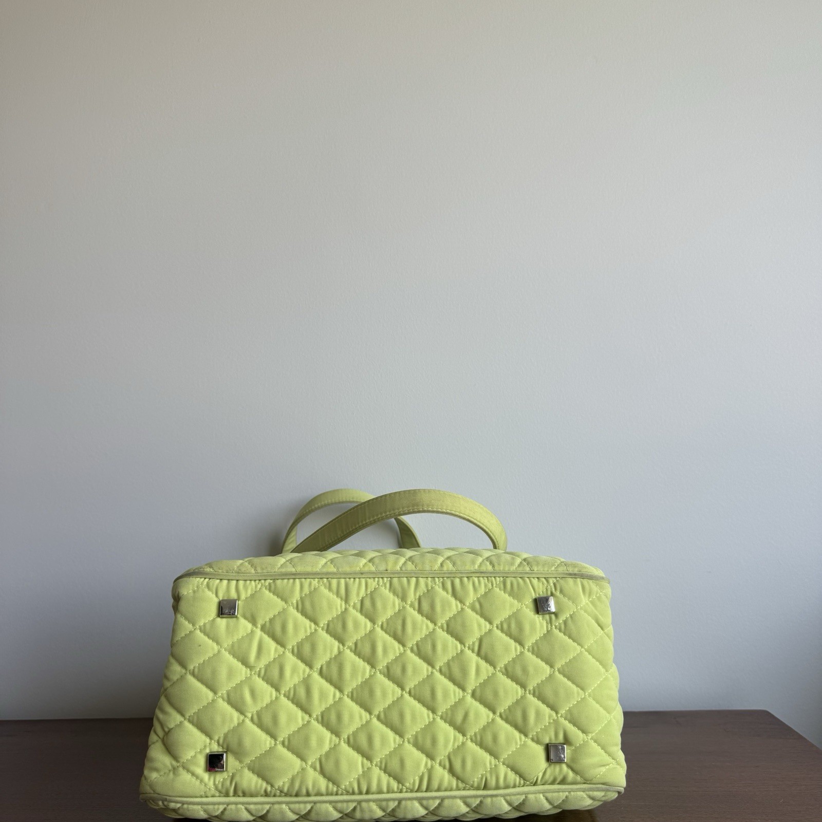 Vera Bradley Microfiber Tote Bag – Lime Green/Apple Green