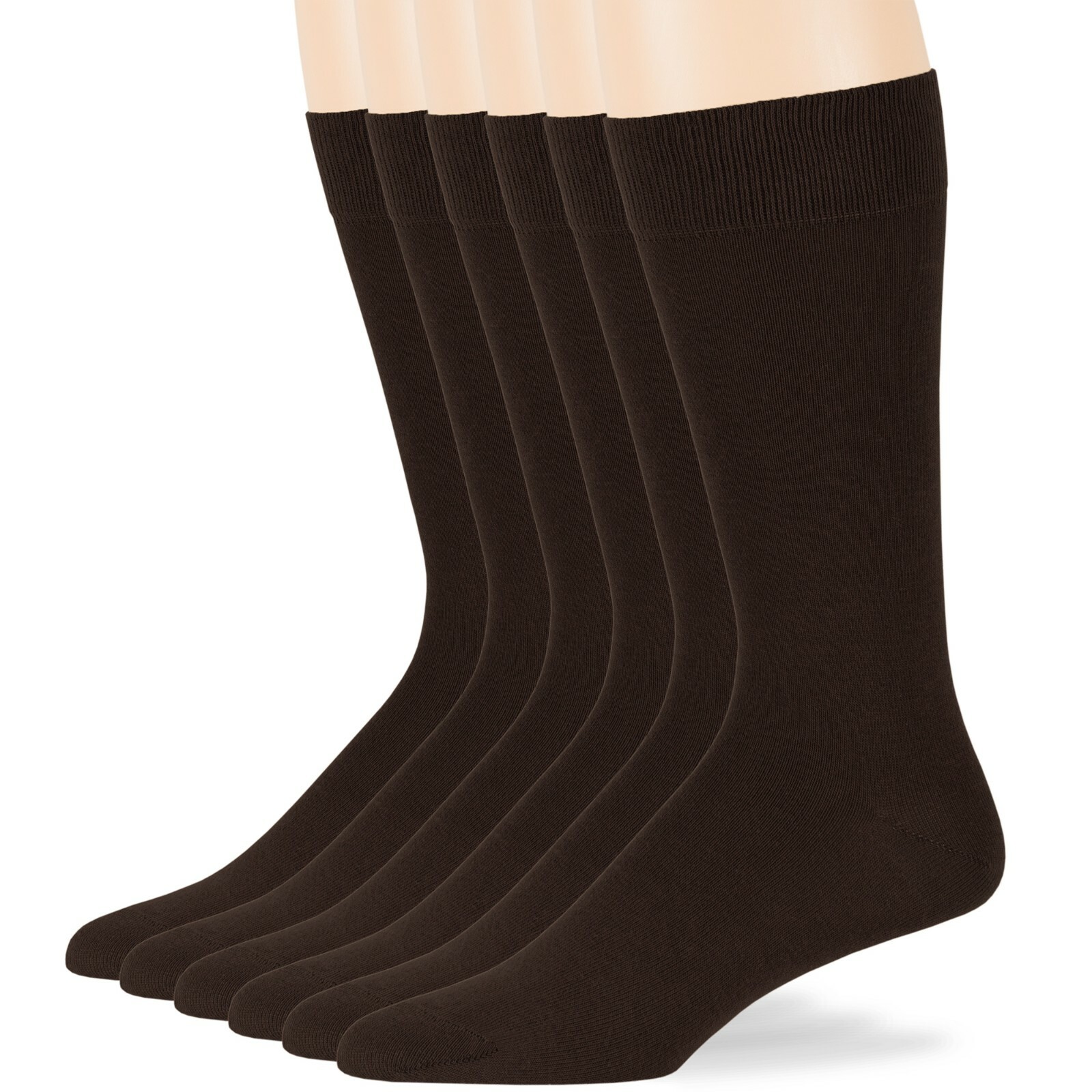 Men’s Cotton 4-6 Pack Dress Socks L/XL Black Brown Khaki Navy Grey Beige Burgund