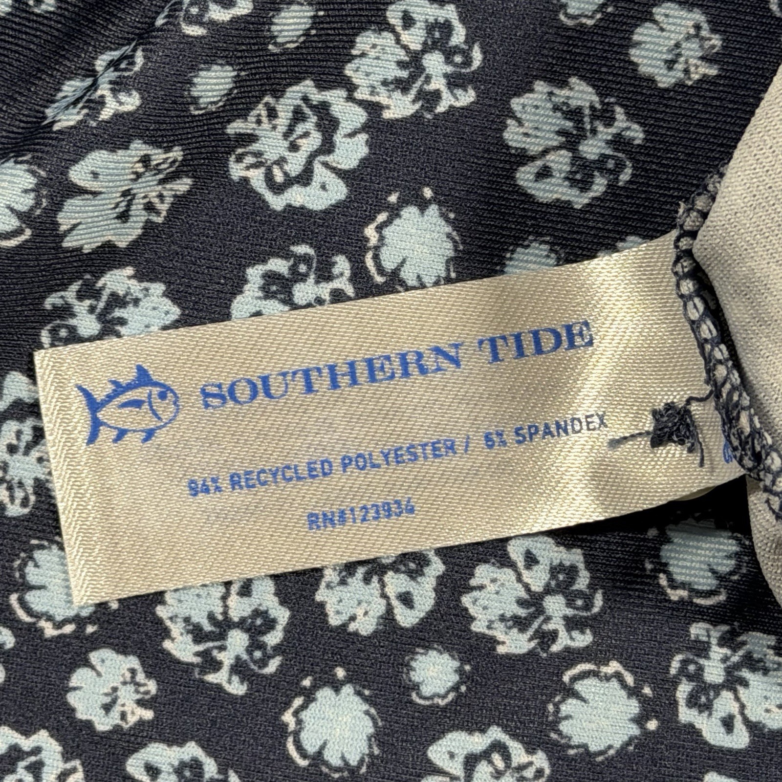 Southern Tide Boys Youth Size XL / 16 Light Indigo Patterned Polo Shirt