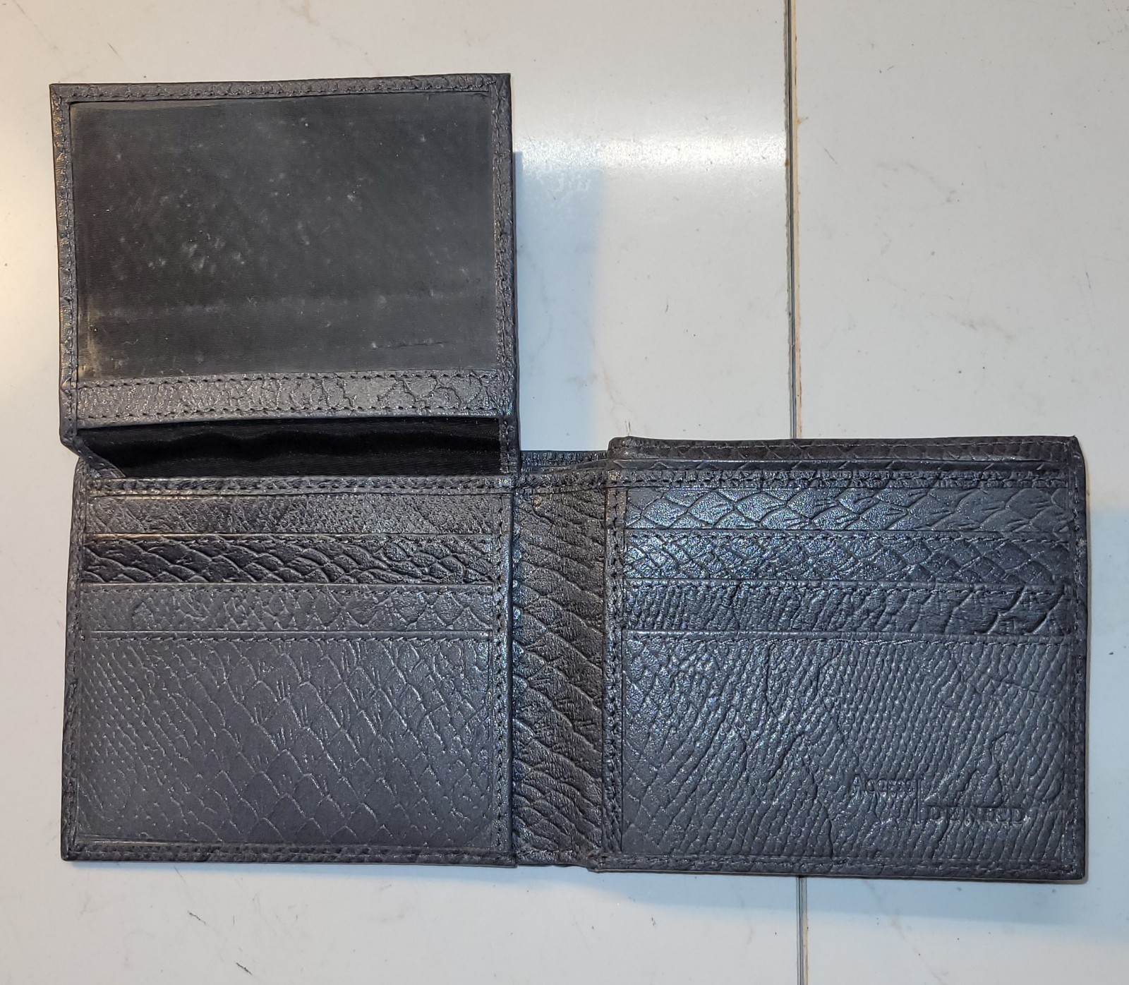 Genuine Leather Mens Access Denied Pocket Wallet Card Holder lots of slots