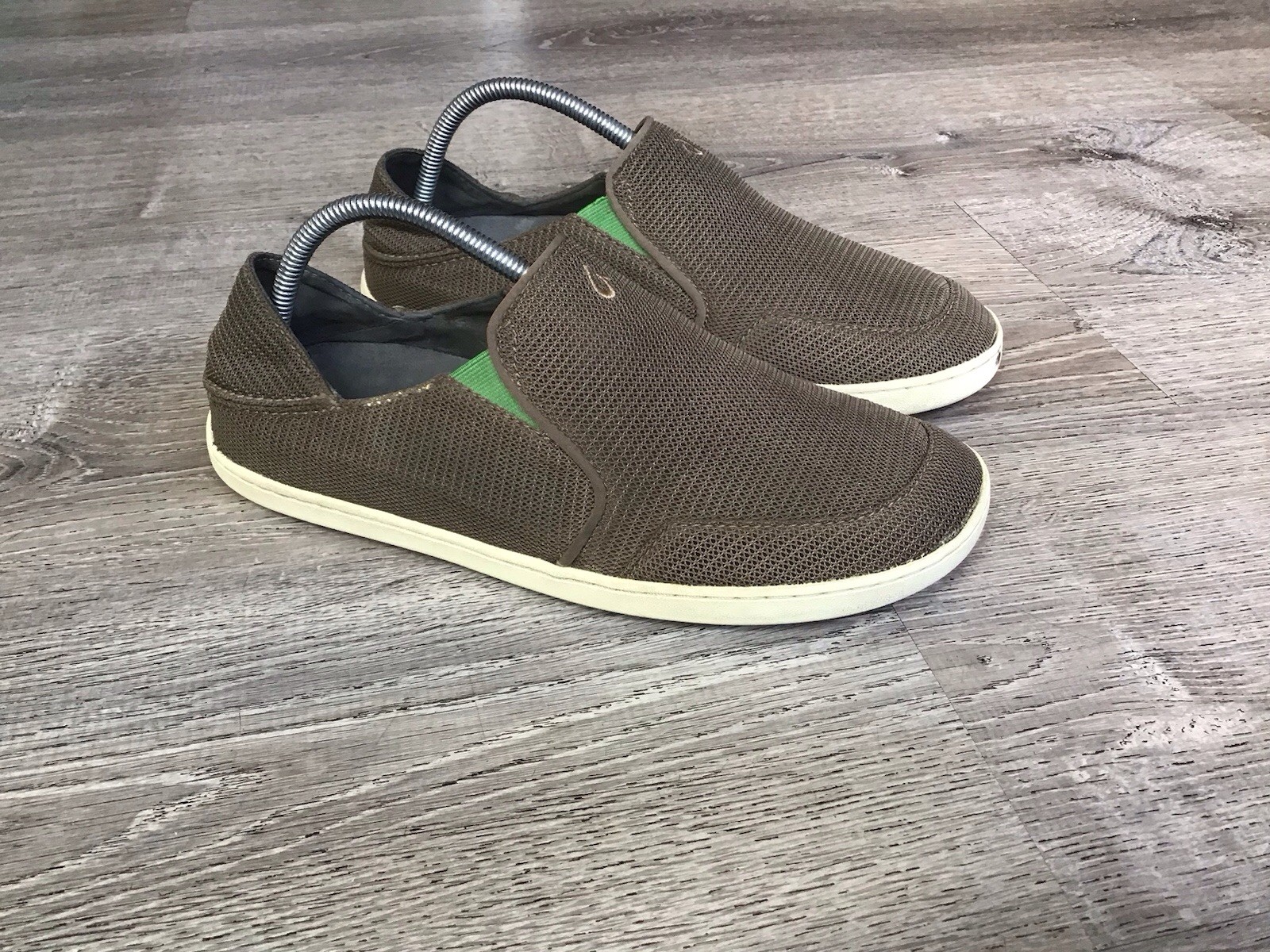 Olukai Nohea Mesh Slip‑On Dark Brown Comfort Casual Men’s Size 9.5 Shoes
