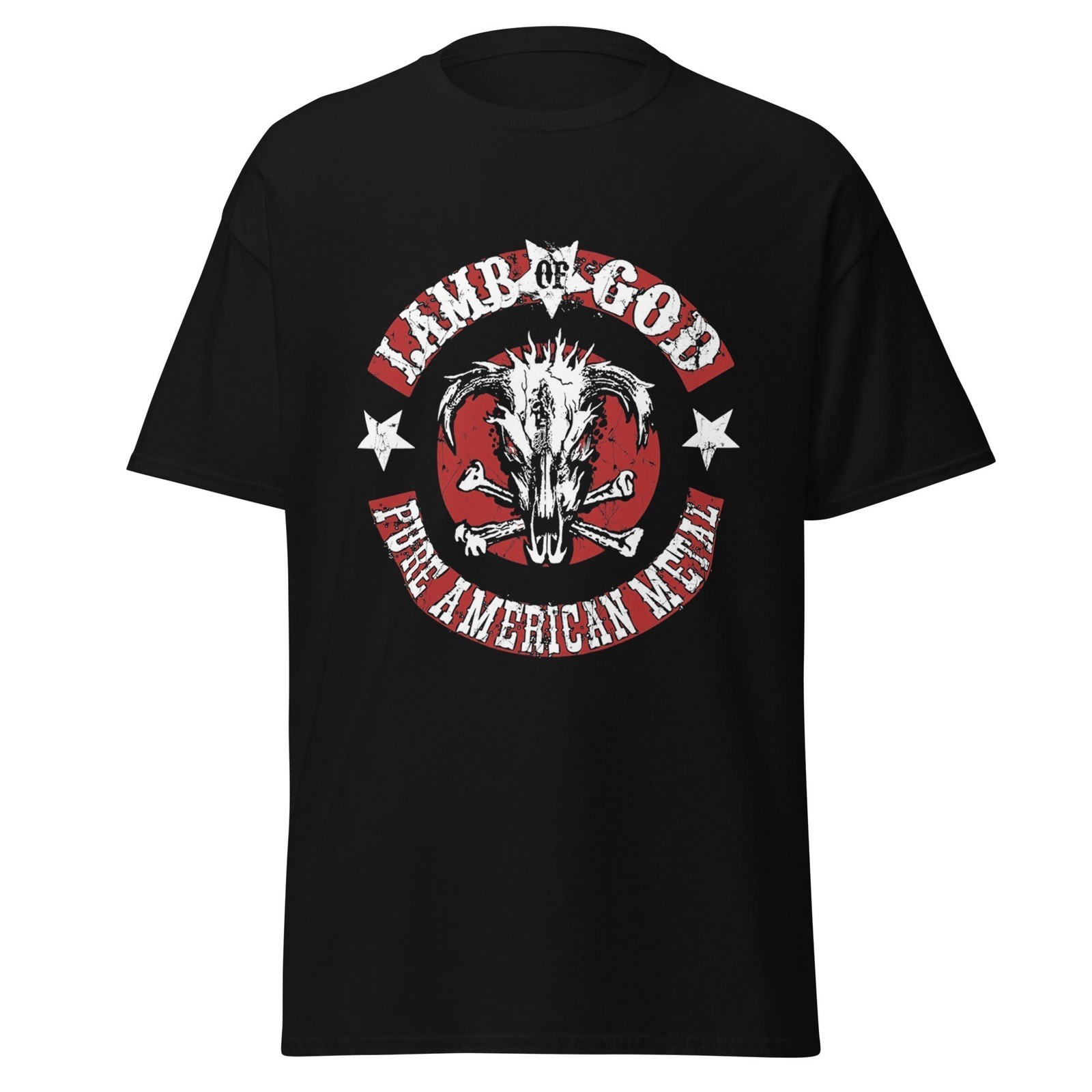 Stakes Lamb Of God – Pure American Metal Jumbo Print T-ShirtT-Shirt T-Shirt Blac